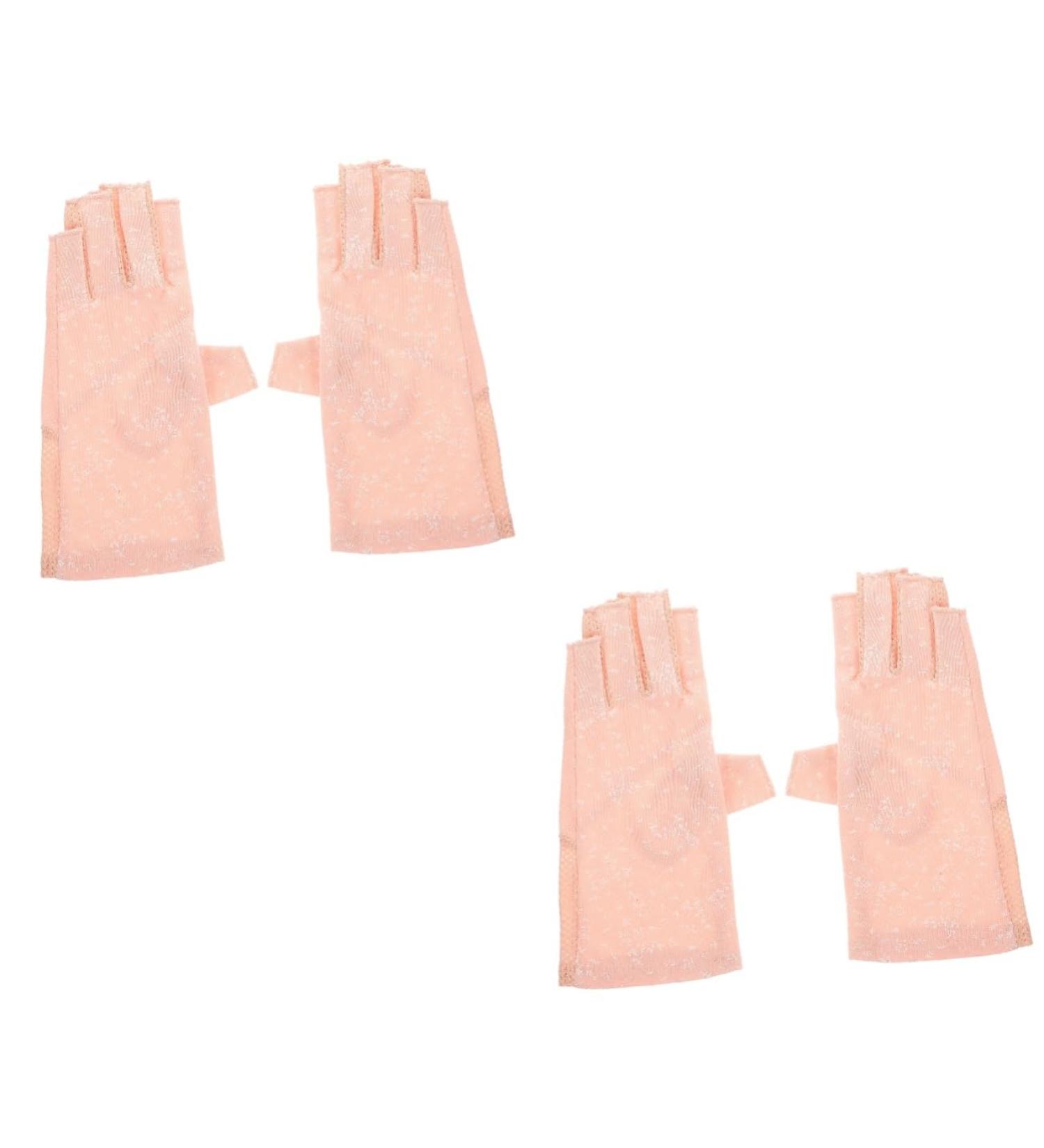 minkissy 2 Pairs Sun Protection Half Finger Gloves Sun Protection Gloves Anti-uv Gloves Manicure Tools Uv Prevention Gloves Nail Art Protector Light Lamp Gloves Hand Guard Nylon Miss Riding - Buy Online on GoSupps.com