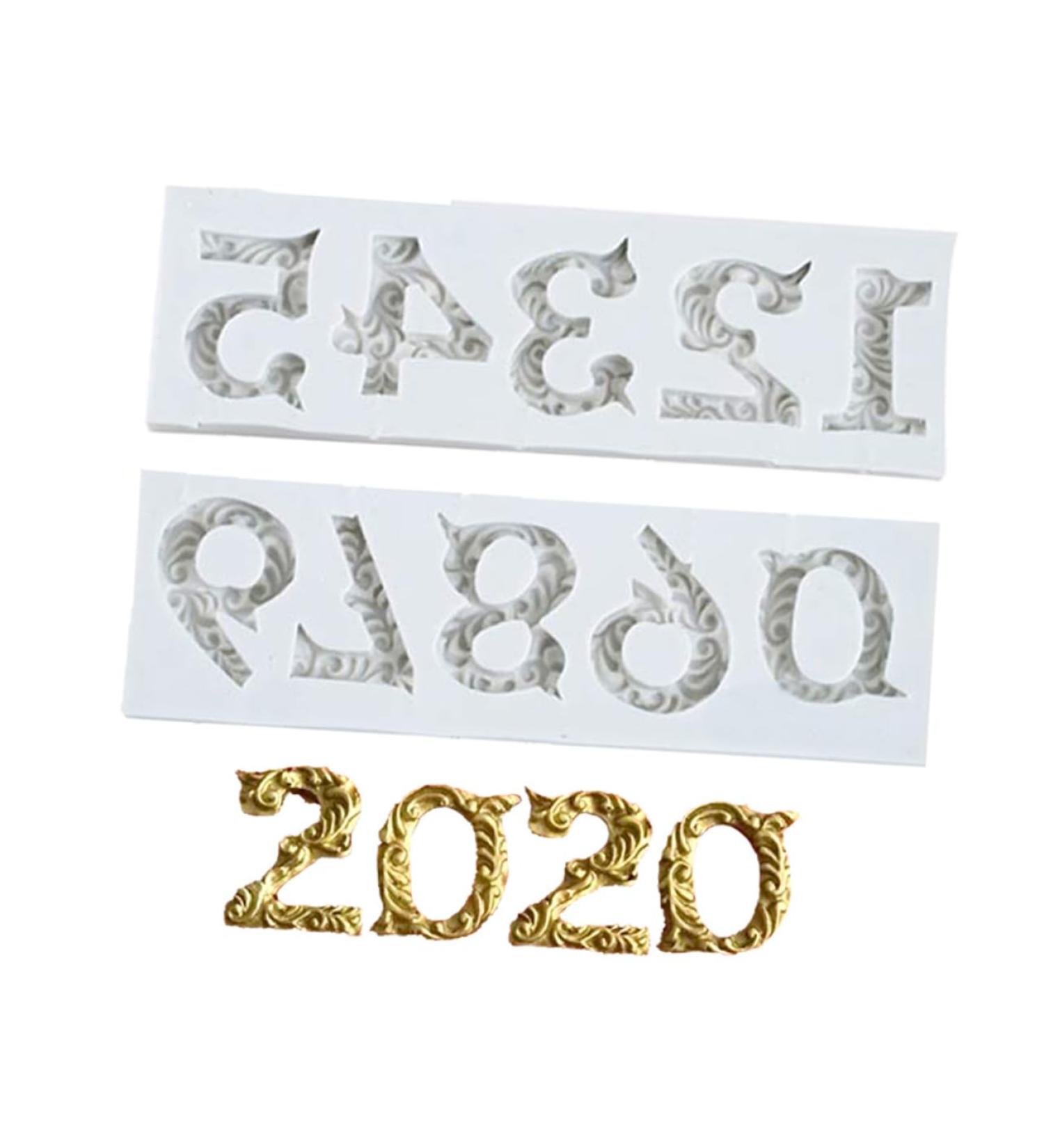 HOMSFOU 1 Set Non Stick Nonstick Home Baking Cake Mould Cake Molds Silicone Mold De para Gelatinas Silicone Baking Mold Numbers Baking Molds Chocolate Fondant Cake White - Buy Online on GoSupps.com