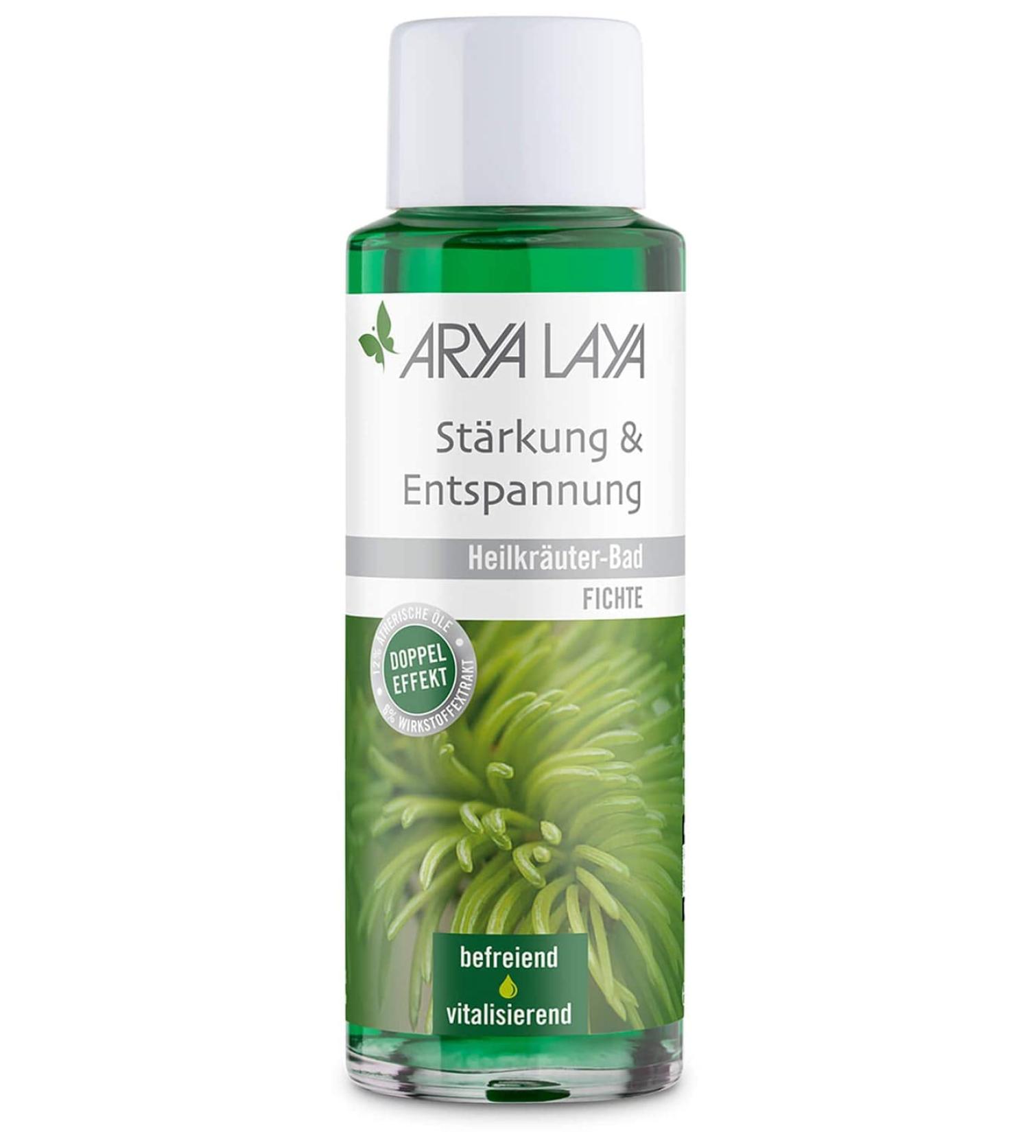 Arya Laya Herbal Bath 200ml - Strengthening & Relaxation with Spruce Extract | Vegan Wellness for Flu Fatigue & Exhaustion | International Shipping - Buy Online on GoSupps.com