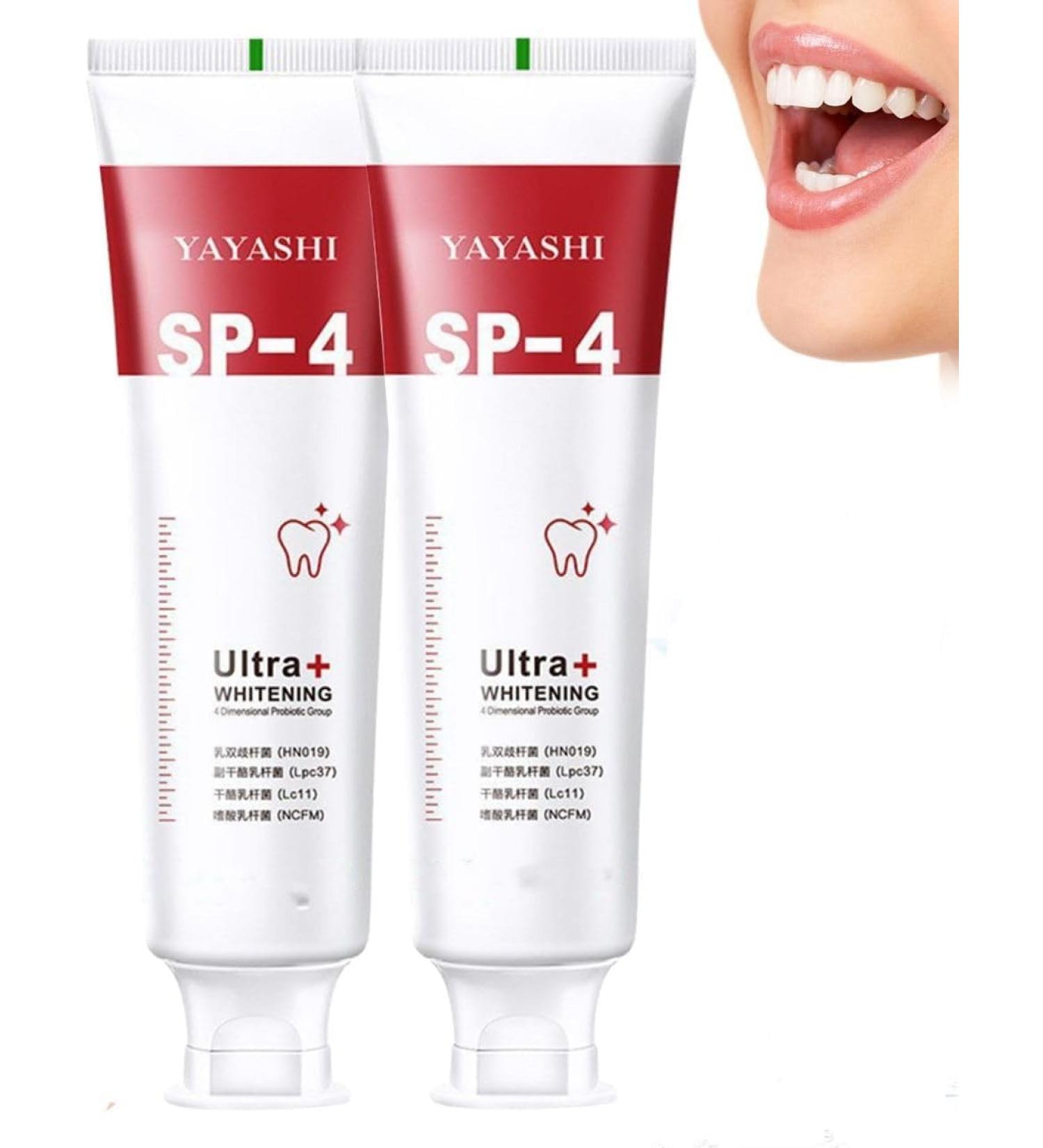 2 Pcs Sp-4 Probiotic Toothpastes Sp-4 Whitening Toothpaste Refreshing Toothpaste for Adults Toothpaste for Fresh Breath Removes Stains Complete Dental Care - Buy Online on GoSupps.com
