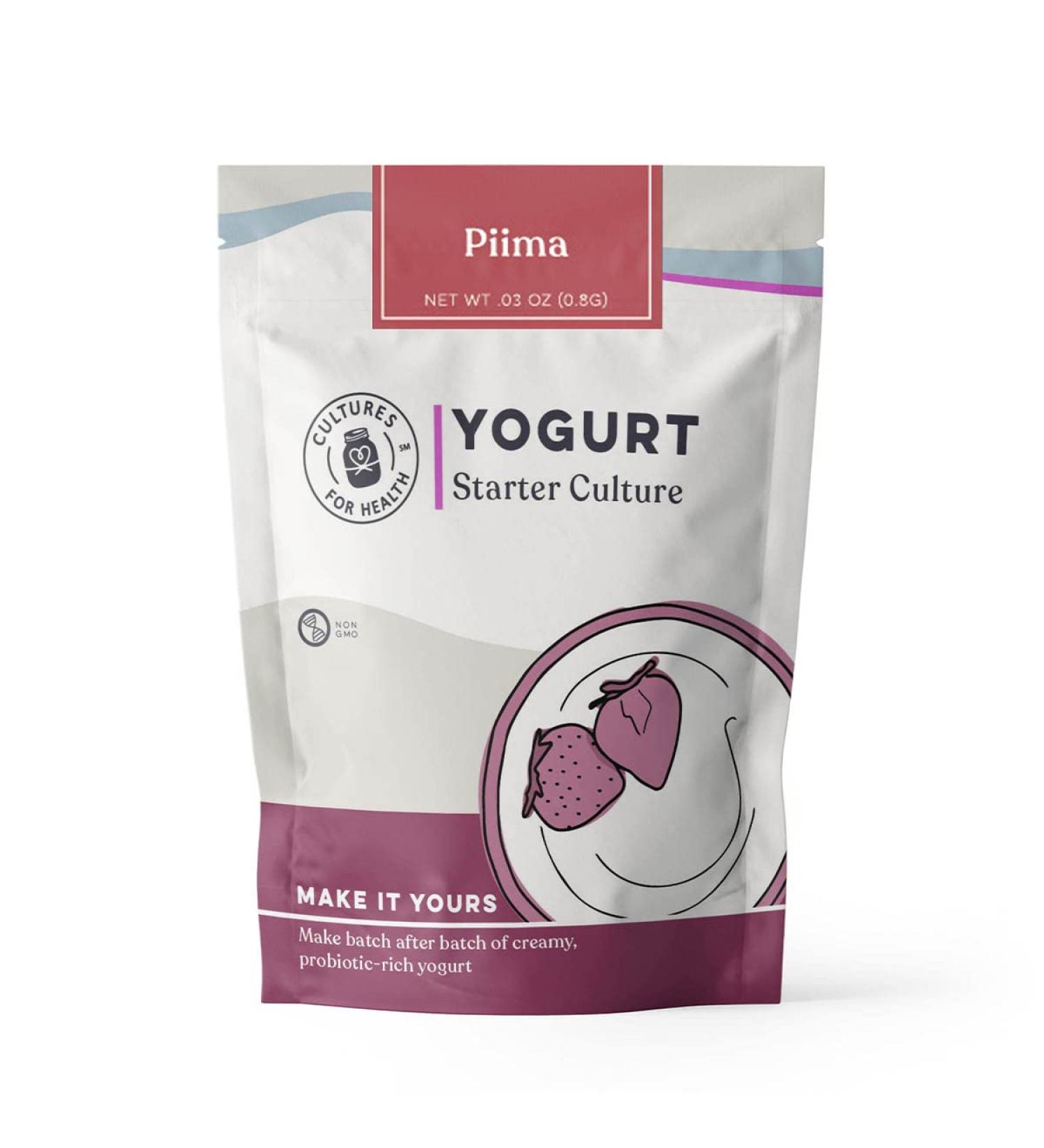 Cultures For Health Piima Yogurt Starter Culture - Homemade Creamy Probiotic-Rich Yogurt | Gluten-Free, Non-GMO | Create in 2 Days - Buy Online on GoSupps.com