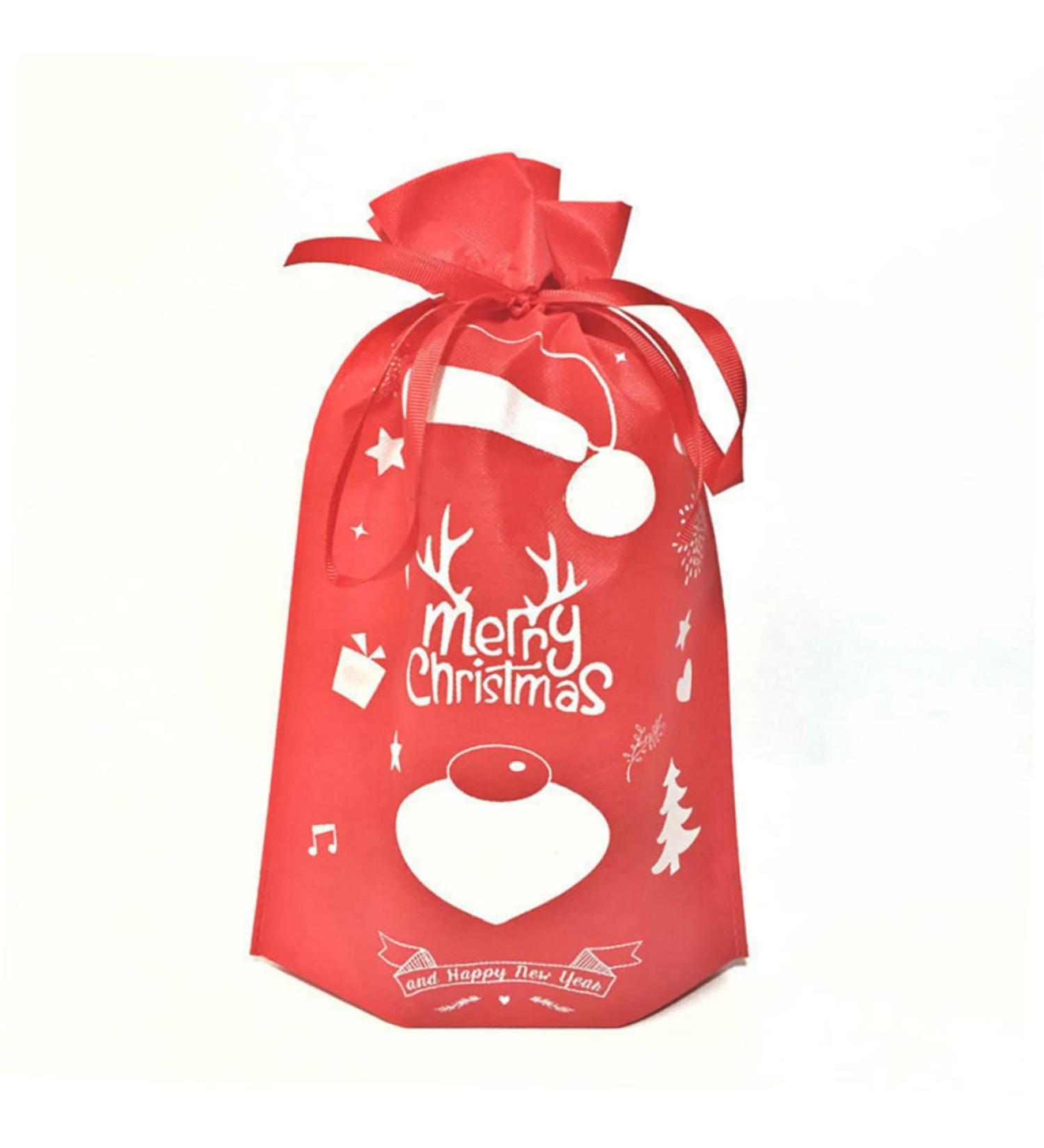 Abaodam 10pcs Christmas Treat Bags Sacks Christmas Party Favor Bag Bag Candy Non-woven Bags - Buy Online on GoSupps.com