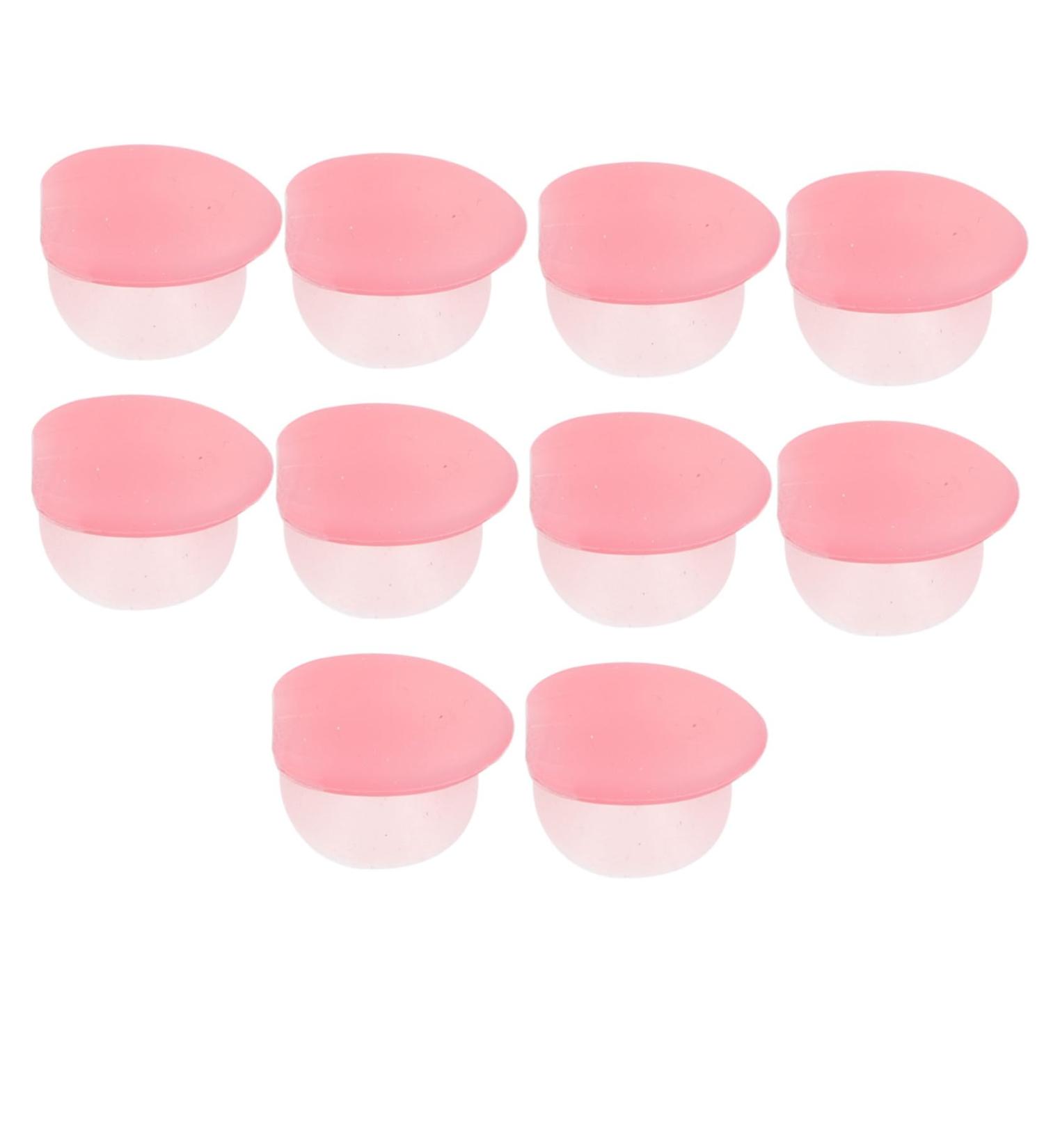 Lip Brush Set Headwear for Cosmetic for Lipstick Lip Brush Protective Cap Lip Brush Cover Tool Stand Sleeping Lip Set of 10 - Buy Online on GoSupps.com