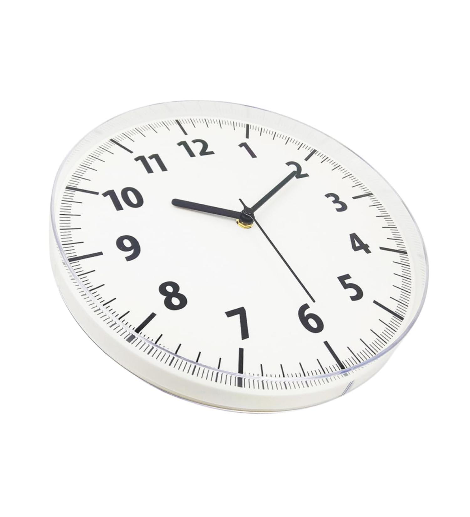 Nordic Noiseless Hanging Clock Decorations Metal White Round White 28X28CM - Buy Online on GoSupps.com