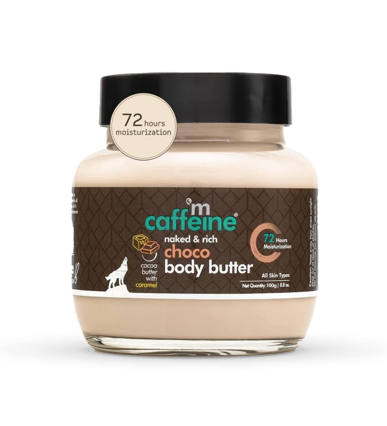 RUVYAA mCaffeine Body Butter for Dry Skin for both Women and Men | Shea Butter Moisturizer with Cocoa Butter & Caffeine | Body Cream for 72Hrs Moisturization | Non-Sticky for All Skin Types - Buy Online on GoSupps.com