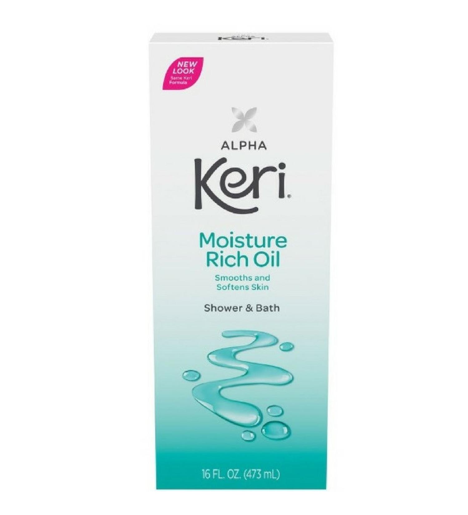 Alpha Keri Shower & Bath Moisture Rich Oil 16 oz(Pack Of 3) 16 Fl Oz
