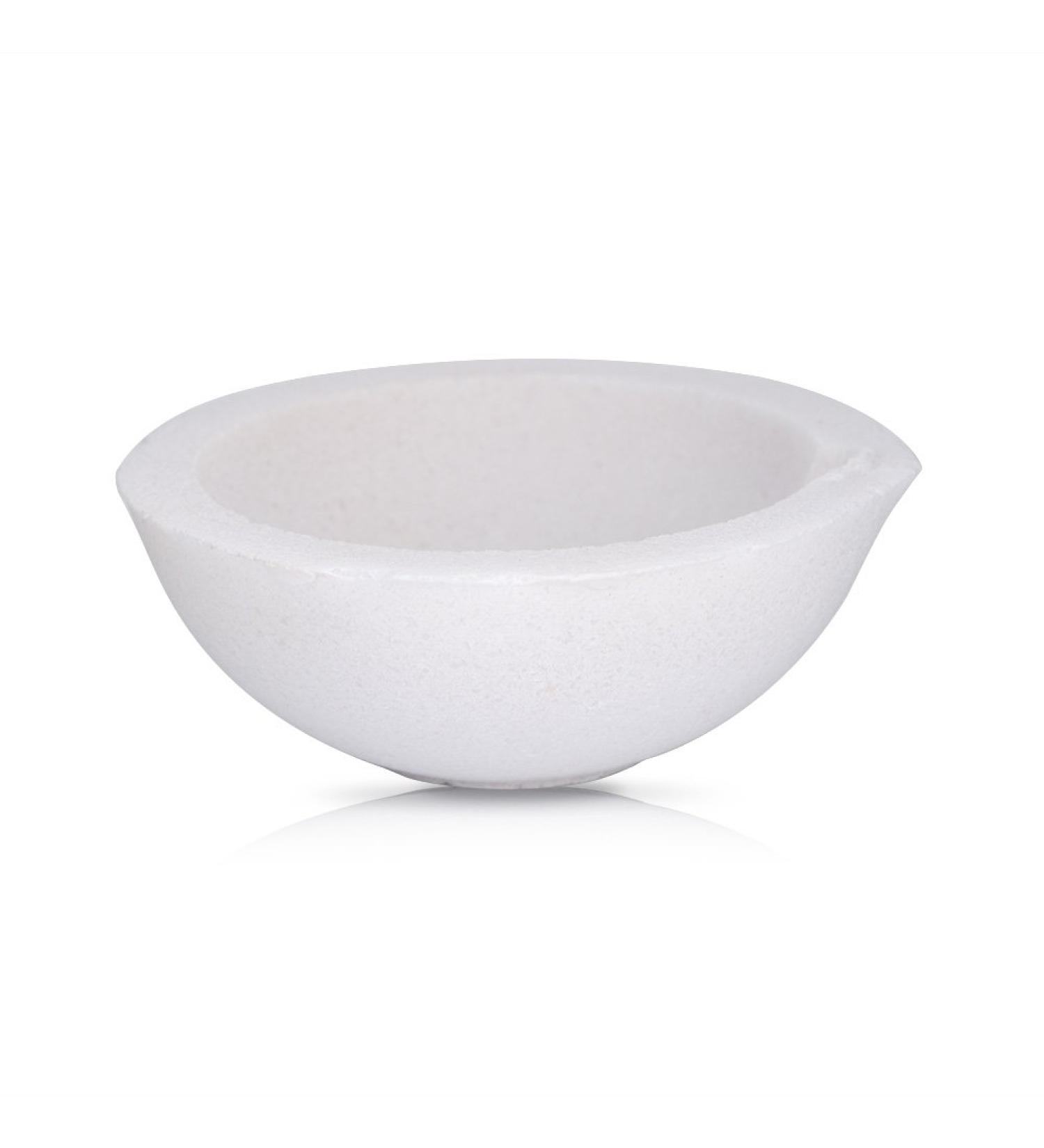 Quartz Melting Casting Crucible Pot High Temperature Resistance Resistance DIY Jewelry 6cm Diameter 2.4inch Height 44g Weight White Color Safe & Durable Compact Size  - Buy Online on GoSupps.com