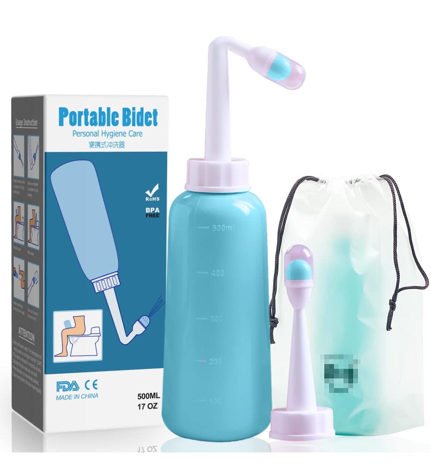 Postpartum Care Bottle - 2-in-1 Inverted Nursing & Travel Bidet for Women and Baby - 500ml, Heat Resistant up to 100C - Bonus Bag Included (Green) - Buy Online on GoSupps.com