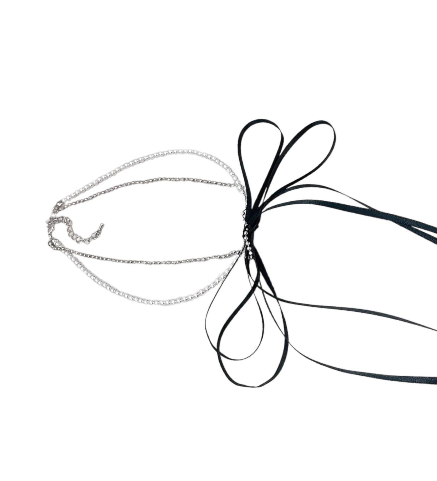 Handmade Southjieling Fashionable Pearl Necklace with Loop Trailer - Stylish Collarbone Chain for Women & Girls - Buy Online on GoSupps.com