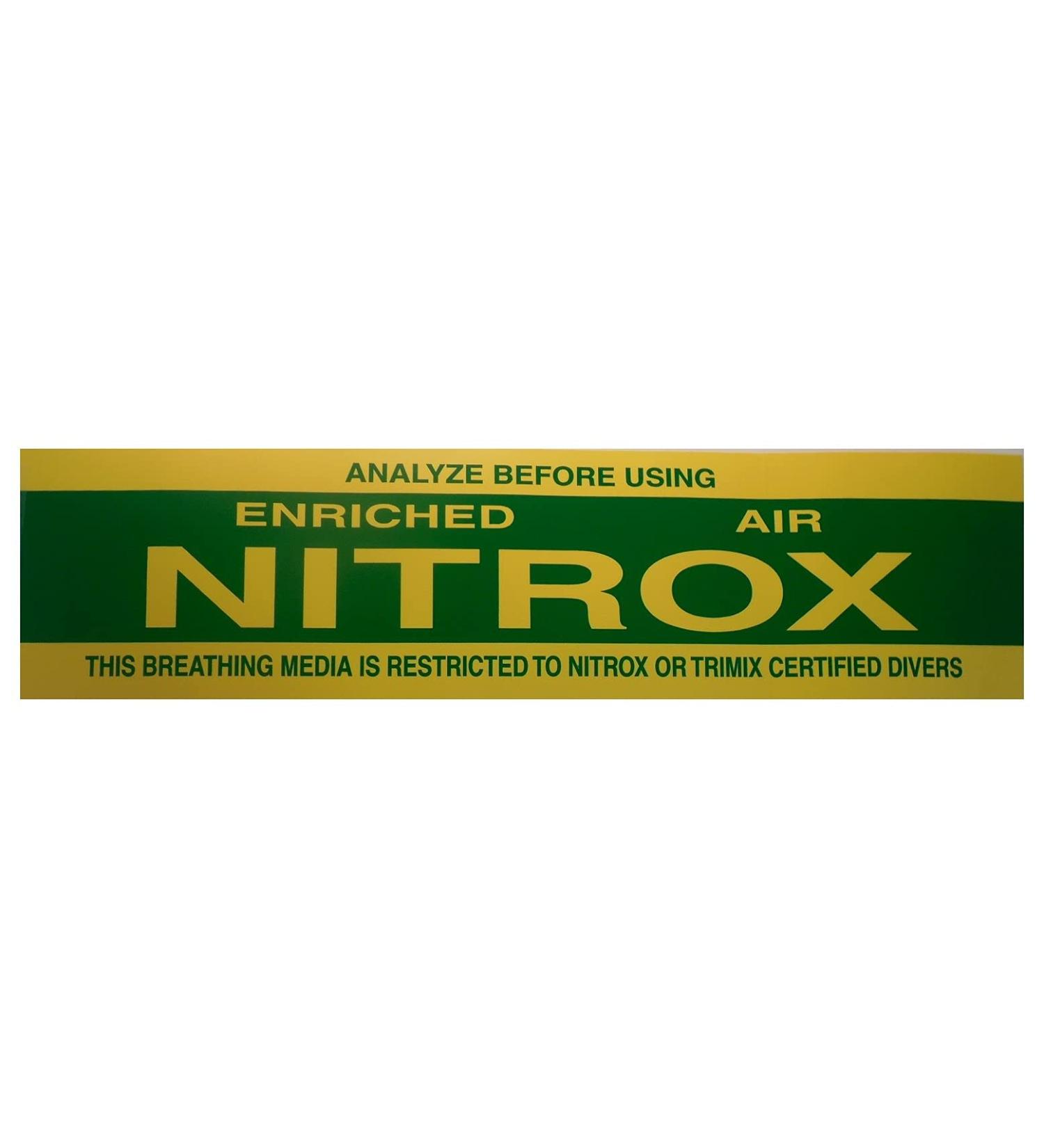 Marine Sports Nitrox Tank Decal 15 Inch Green