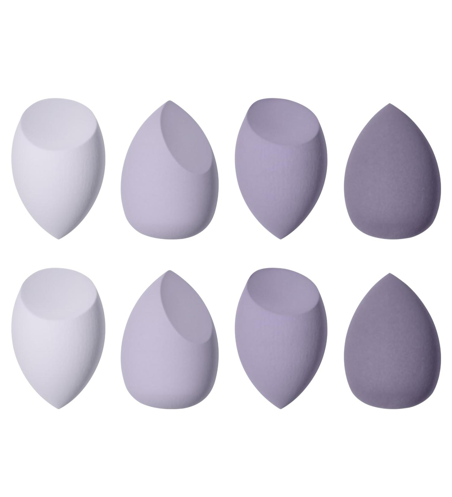 8 Pieces Purple Makeup Sponge Set - Beauty Blenders for Foundation Powder & Liquids - Ideal Face Sponges for Flawless Makeup - Buy Online on GoSupps.com