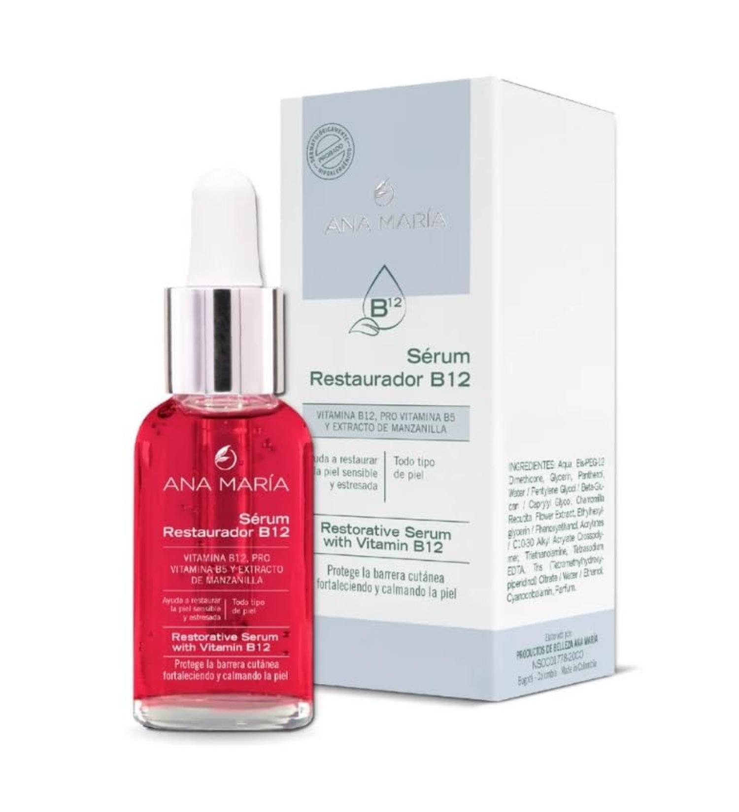 ANA MARIA B12 Facial Serum Restorer 1.02oz - Revitalize Your Skin | International Shipping Available - Buy Online on GoSupps.com