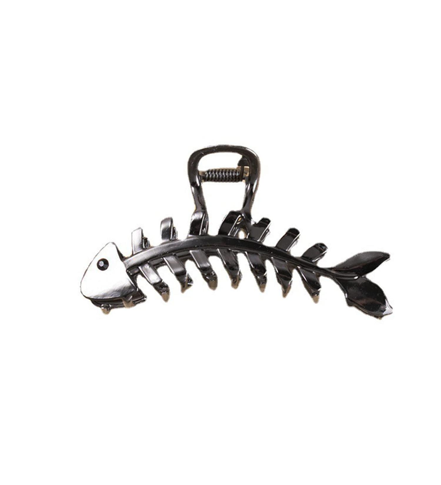 Gold Fish Bone Hair Claw Clip - Nonslip Vintage Hair Accessory for Women (B-silver) - Buy Online on GoSupps.com