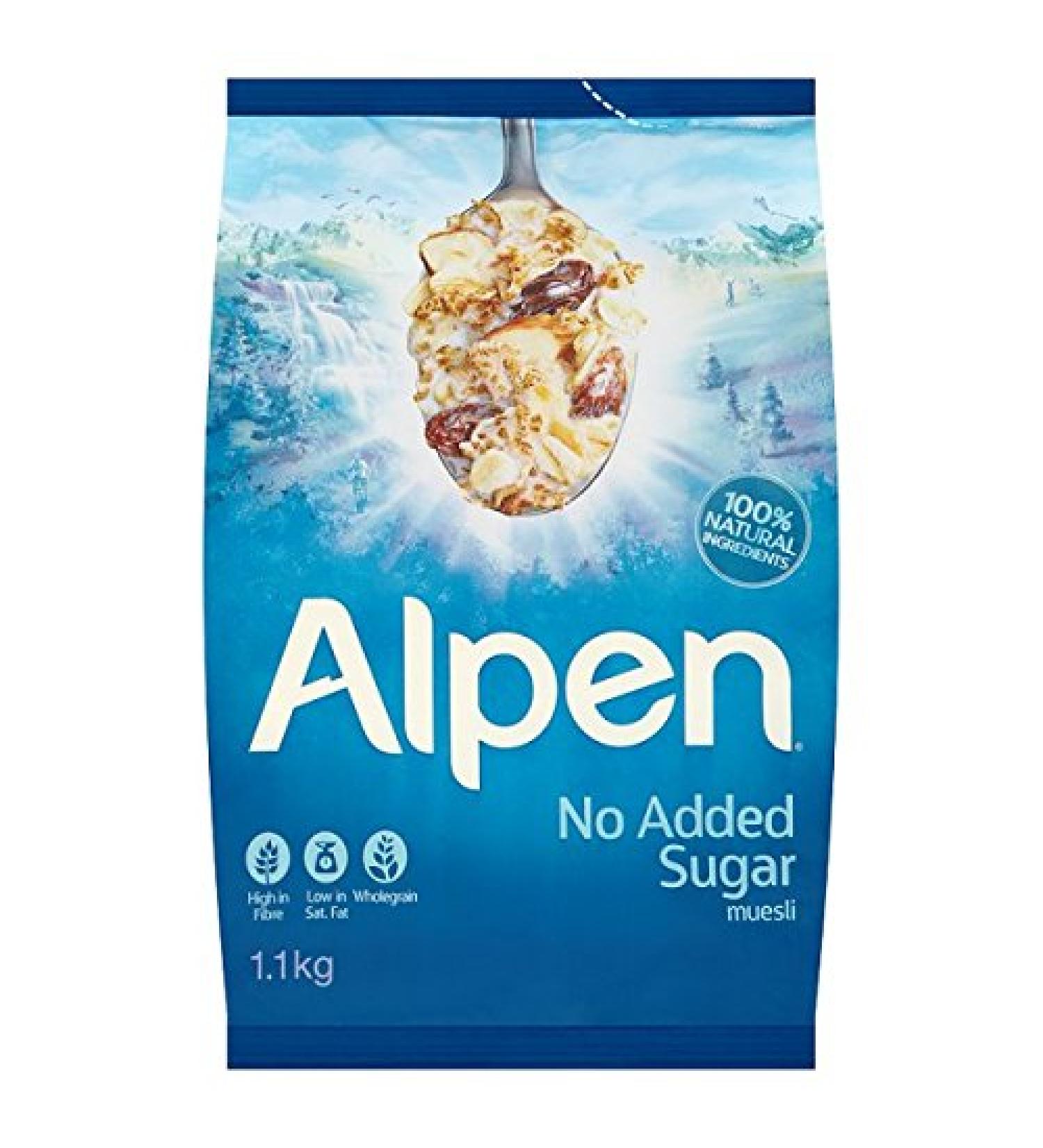 Alpen Alpen Muesli without added sugar 1.1 kg (pack of 6 x 1.1 kg)