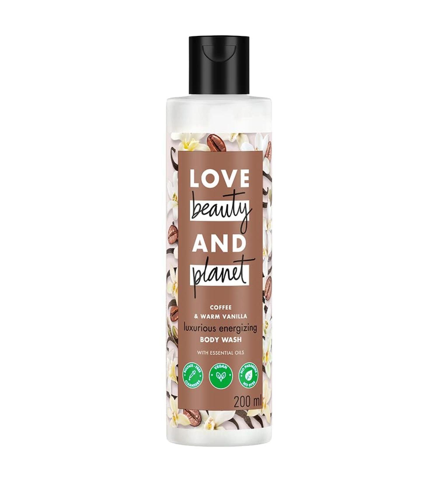 Lo.ve Bea.uty & Pla.net Moisturizing Body Wash 200ml | Coffee & Warm Vanilla | Sulfate & Paraben Free Liquid Shower Gel - International Shipping Available - Buy Online on GoSupps.com