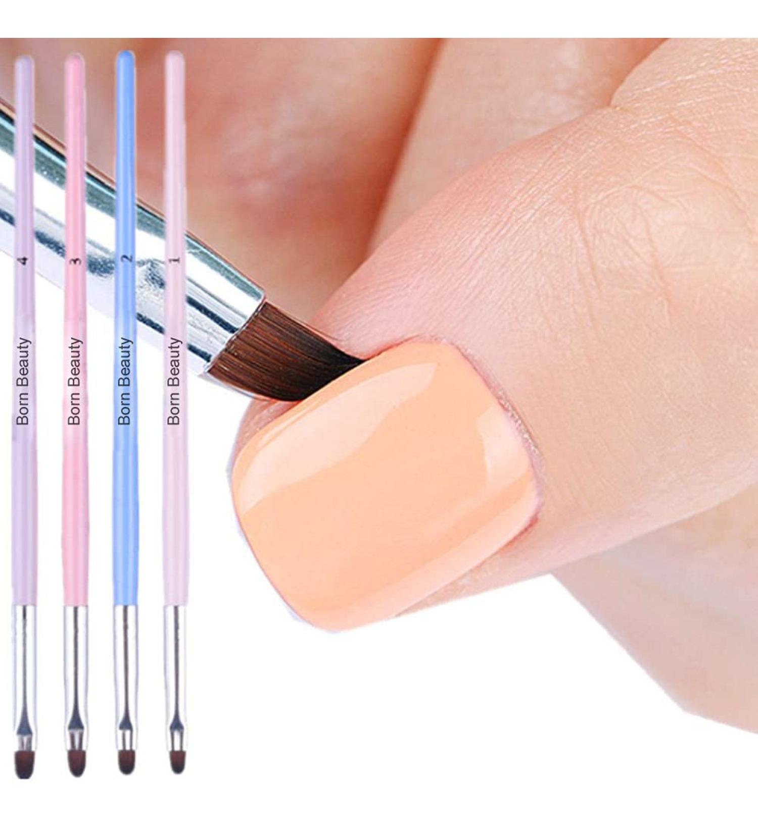 BornBeauty 4pcs Cuticle Nail Cleaning Brush Set - Manicure Nail Art Tool (4Colors) - Buy Online on GoSupps.com