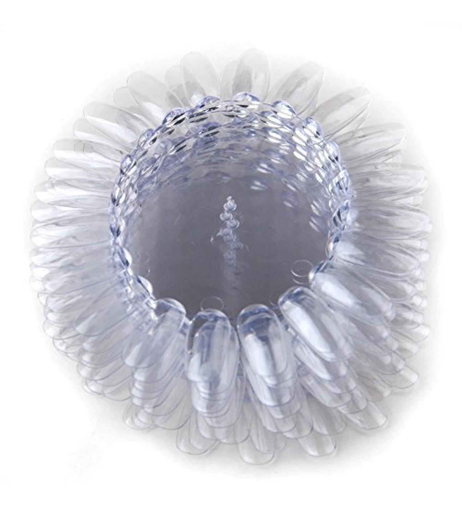 Fashion Gallery 10 Round Nail Art Tips Presentation Display Color Wheel Tip Rondell Clear