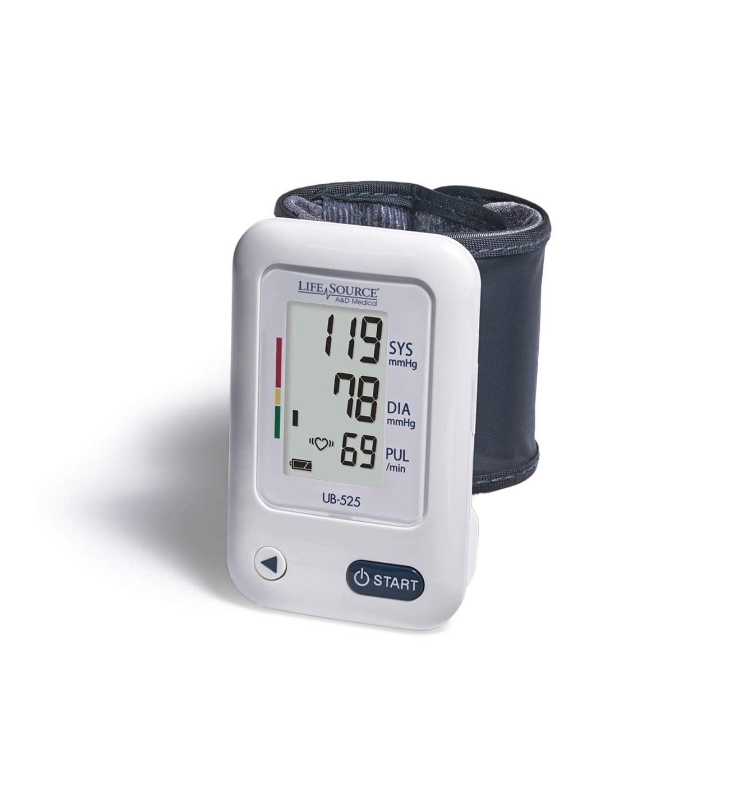 A&D Medical Essential Wrist Blood Pressure Monitor with AFib Indicator (13.5-21.5 cm Range Cuff) One Click Operation with Easy To Read Precise Illuminated Readings - Buy Online on GoSupps.com