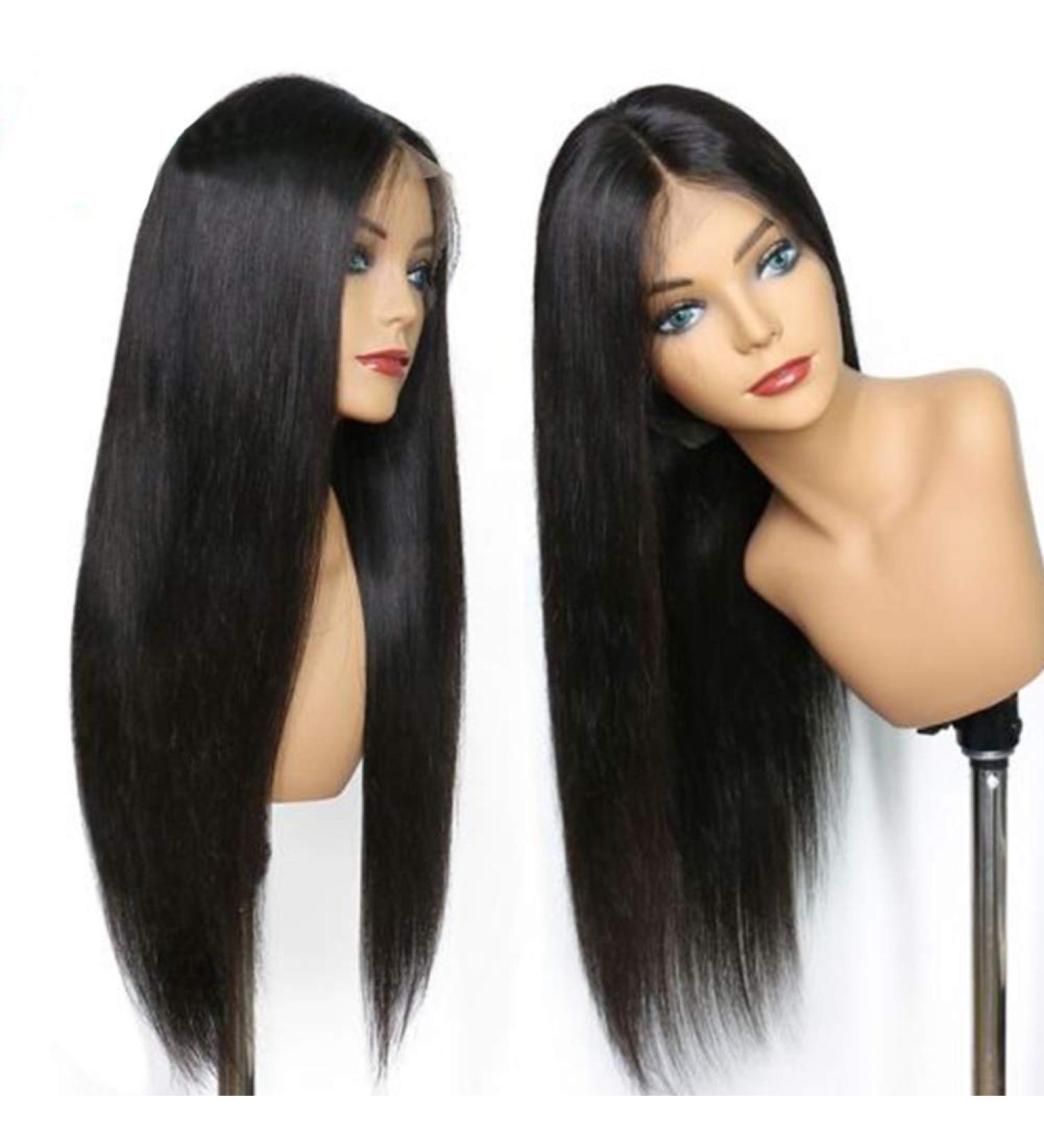 Saupa Lace Front Human Hair Wig - 14 inch 130% Density Pre Plucked with Baby Hair | Virgin Real Hair Wigs for Black Women - Buy Online on GoSupps.com