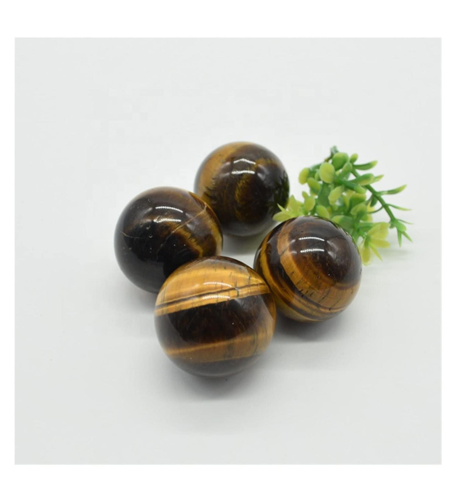 Natural Crystal Rough Ornament Natural Polished Tiger Eye Stone Spheres Magic Crystal Balls Decorative for Decoration Gift 60-70mm - Buy Online on GoSupps.com