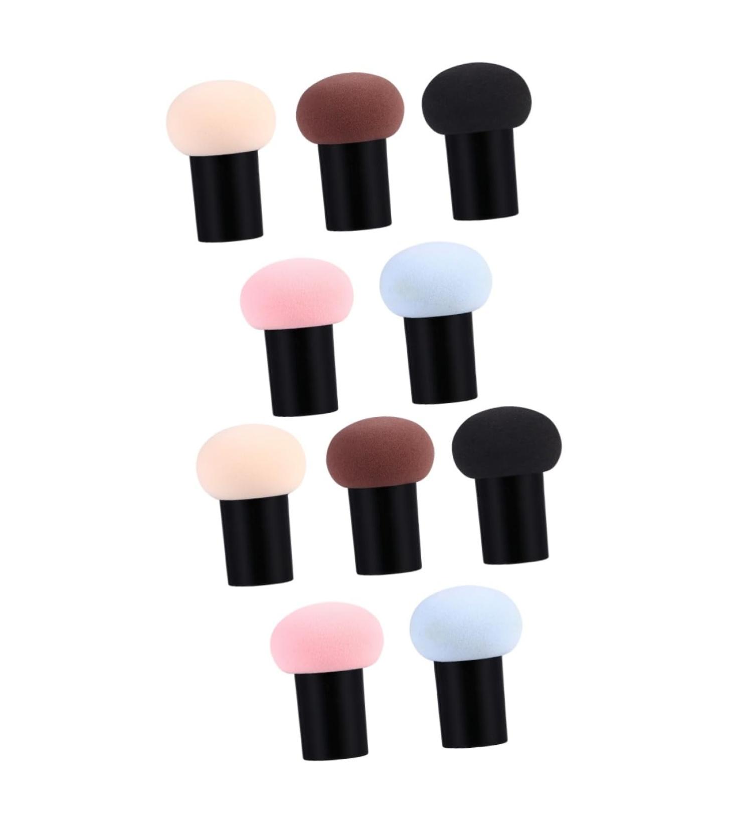 FRCOLOR 10 Pcs Mini Mushroom Head Powder Puffs - Ideal for Makeup BB Cream & Compact Application - Buy Online on GoSupps.com