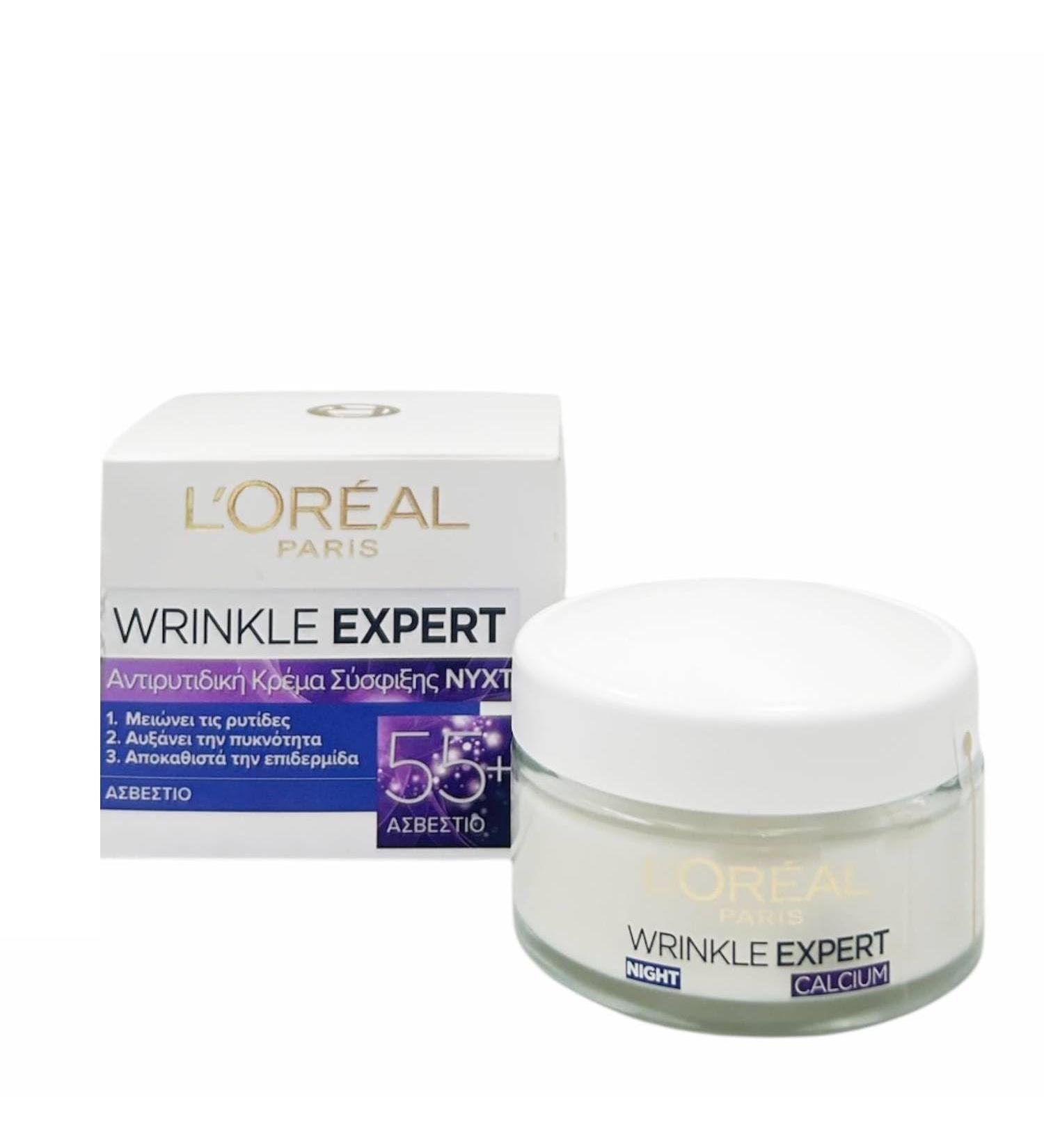  L'Oreal Paris L'Or al Paris Active Anti-Wrinkle 55+ Women's Face Cream Anti-Wrinkle Repair Day and Night with Calcium 50 ml - Buy Online on GoSupps.com