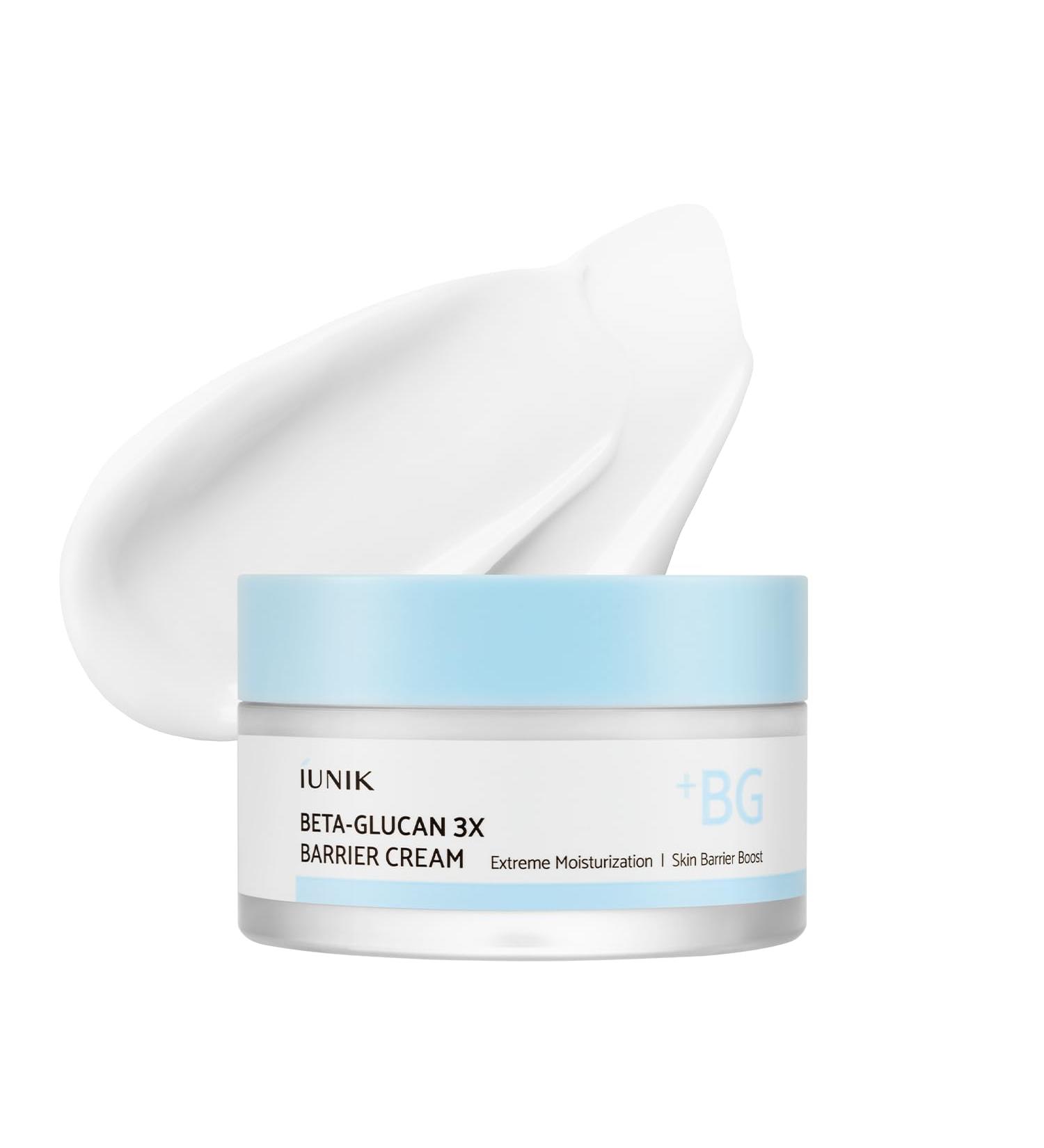 IUNIK Beta-Glucan Non-Sticky Deep Moisture Hydration 3x Barrier Cream Day&Night Moisturizer Quick Absorption Barrier Strengthening for Sensitive Dry Skin with Shea Butter Panthenol Korean Skincare - Buy Online on GoSupps.com