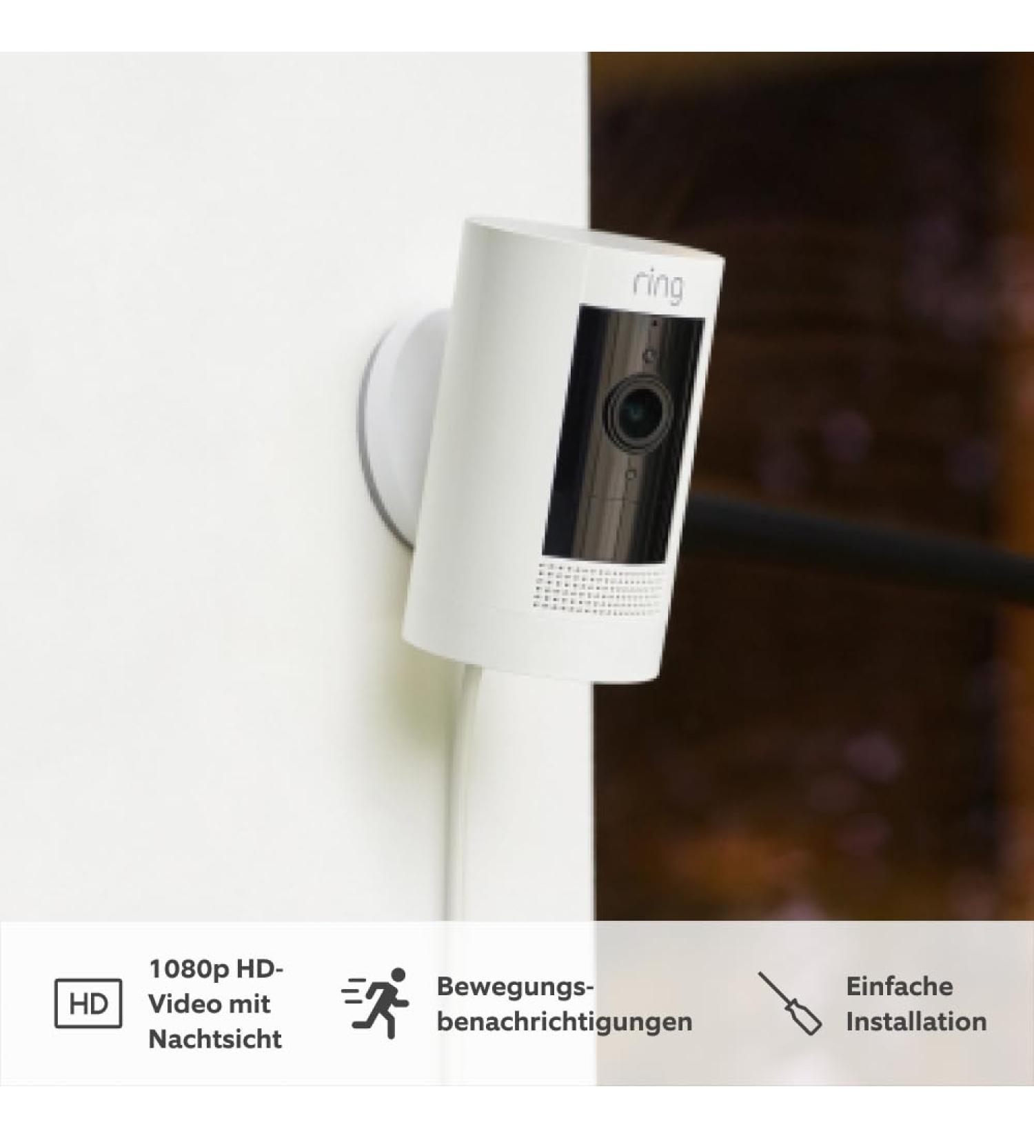 Ring Outdoor Camera Power Plug - 1080p HD Stick Up Cam | Weather-Resistant WLAN Alexa Compatible | 4 Security Cameras for Home & Property Monitoring - Buy Online on GoSupps.com