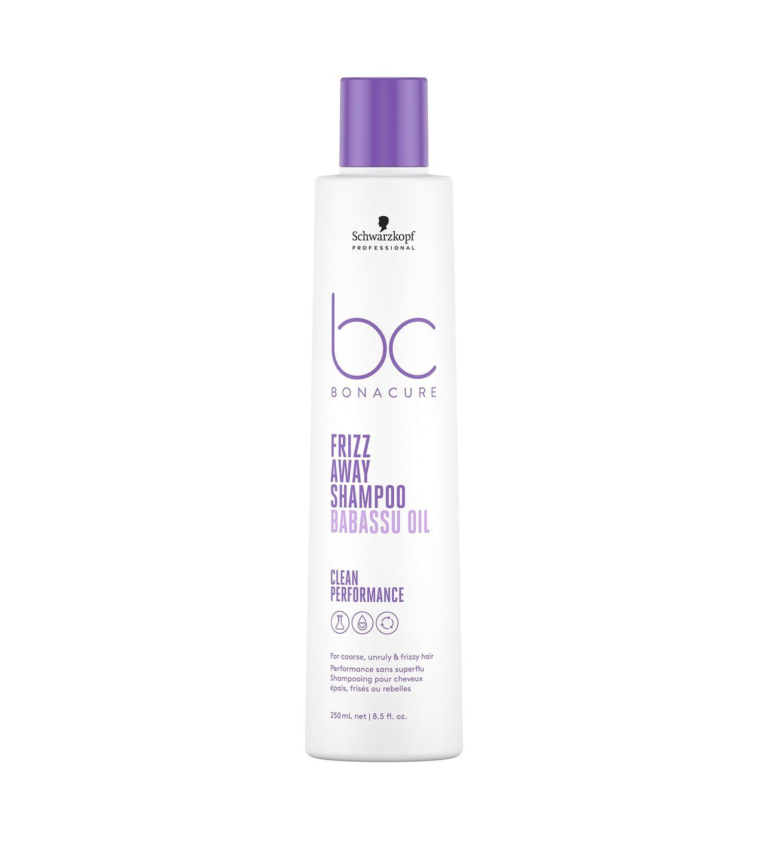 Schwarzkopf Professional Bonacure Frizz Away Shampoo Frizzy Hair Vegan Care Complex With Babassu Oil Anti-Humidity Effect Softening All Day Shield Intense Shine 250 ml - Buy Online on GoSupps.com
