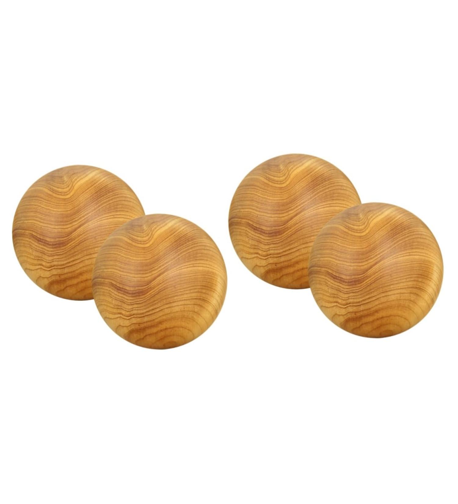 Fomiyes 4-Piece Wooden Massage Globe Set - Hand Face Foot & Neck Massage Tool for Relaxation & Therapy - Buy Online on GoSupps.com