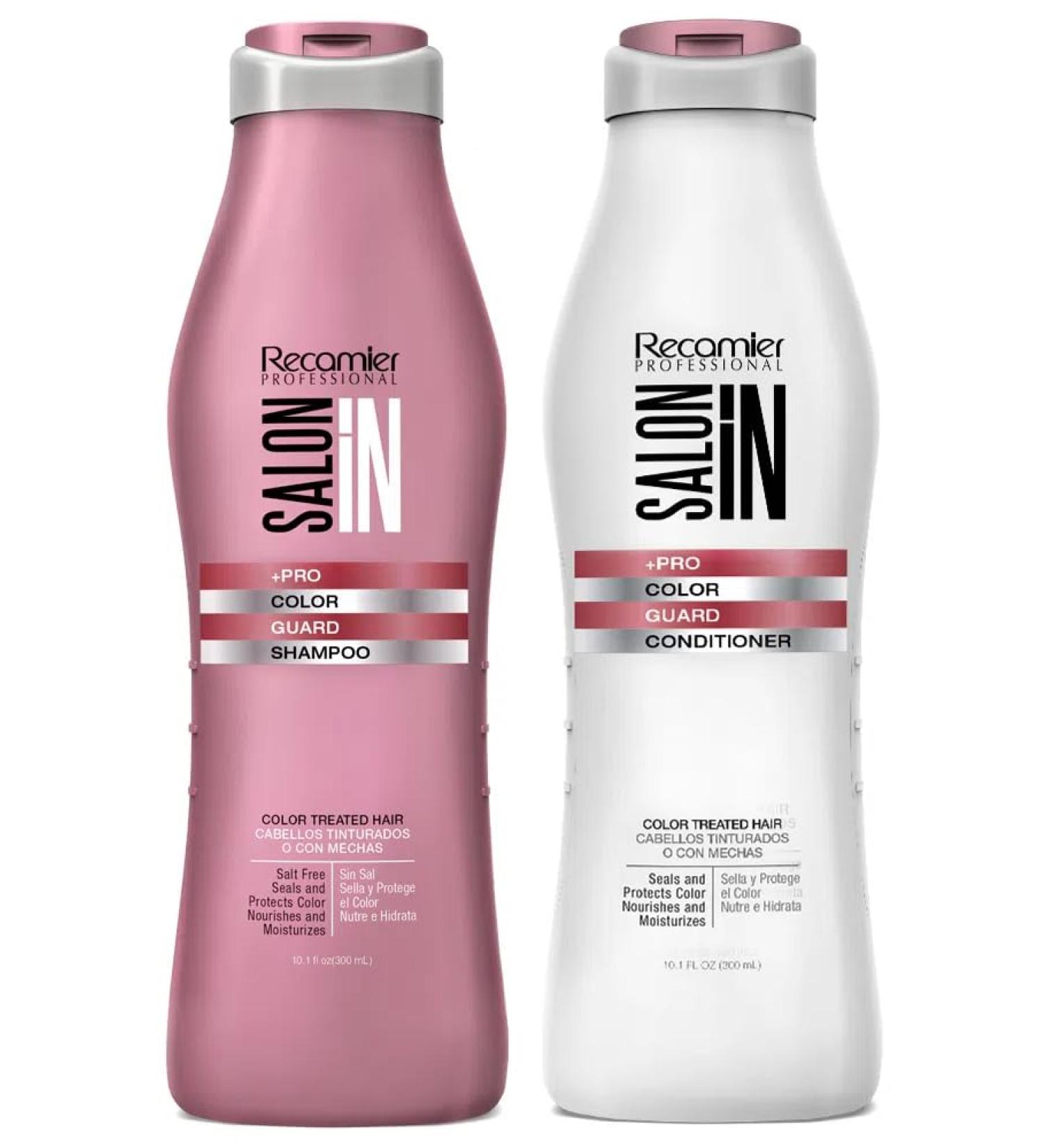 RECAMIER Dyed Hair Shampoo Conditioner Set UV Protectant | Champu y Acondicionador para Cabello Te ido 10.1 OZ
