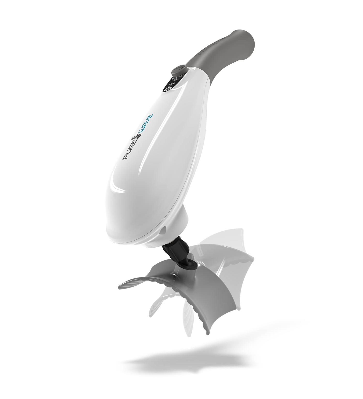 PUREWAVE CM-05 Percussion Massager with 5 Attachments - White - Buy Online on GoSupps.com