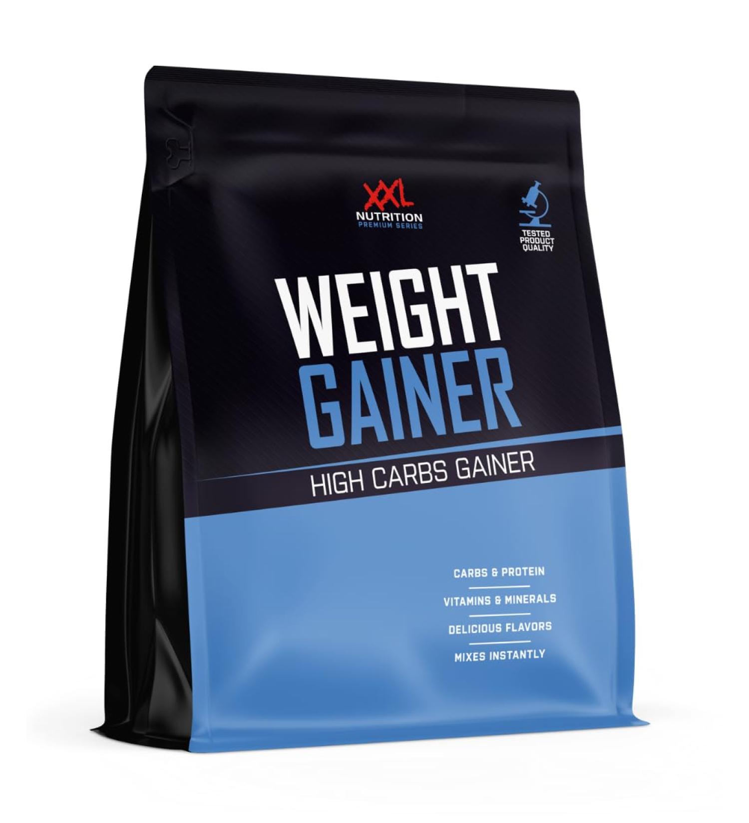 XXL Nutrition Weight Gainer - 2500g Protein Powder for Muscle Mass & Building | EAA BCAA Low Fat - Vanilla Flavor - International Shipping Available - Buy Online on GoSupps.com