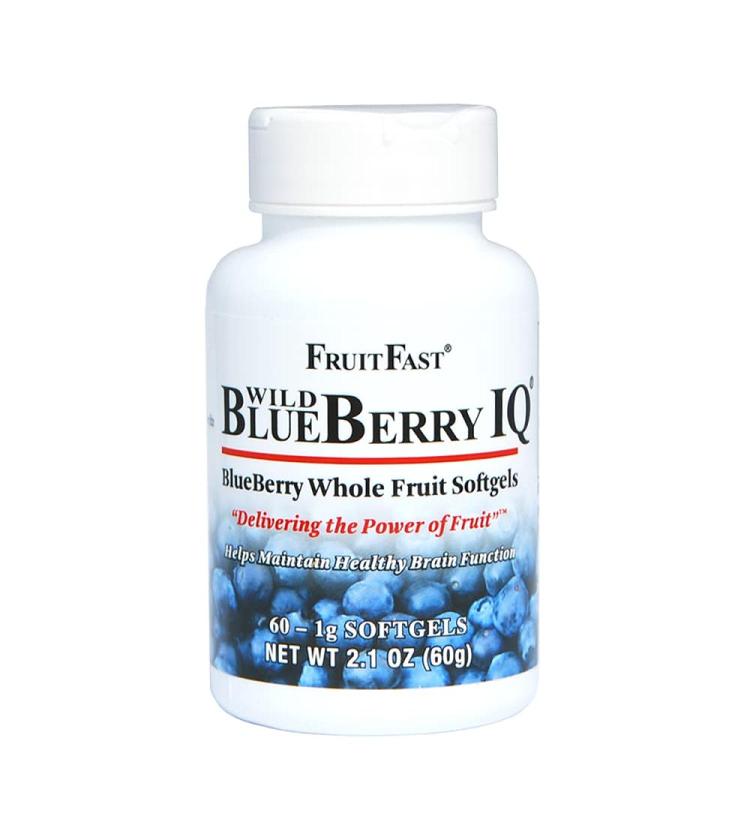 Wild Blueberry IQ by FruitFast - 60 Count Non-GMO Gluten Free Chewable Softgels for Enhanced Wellness - Buy Online on GoSupps.com