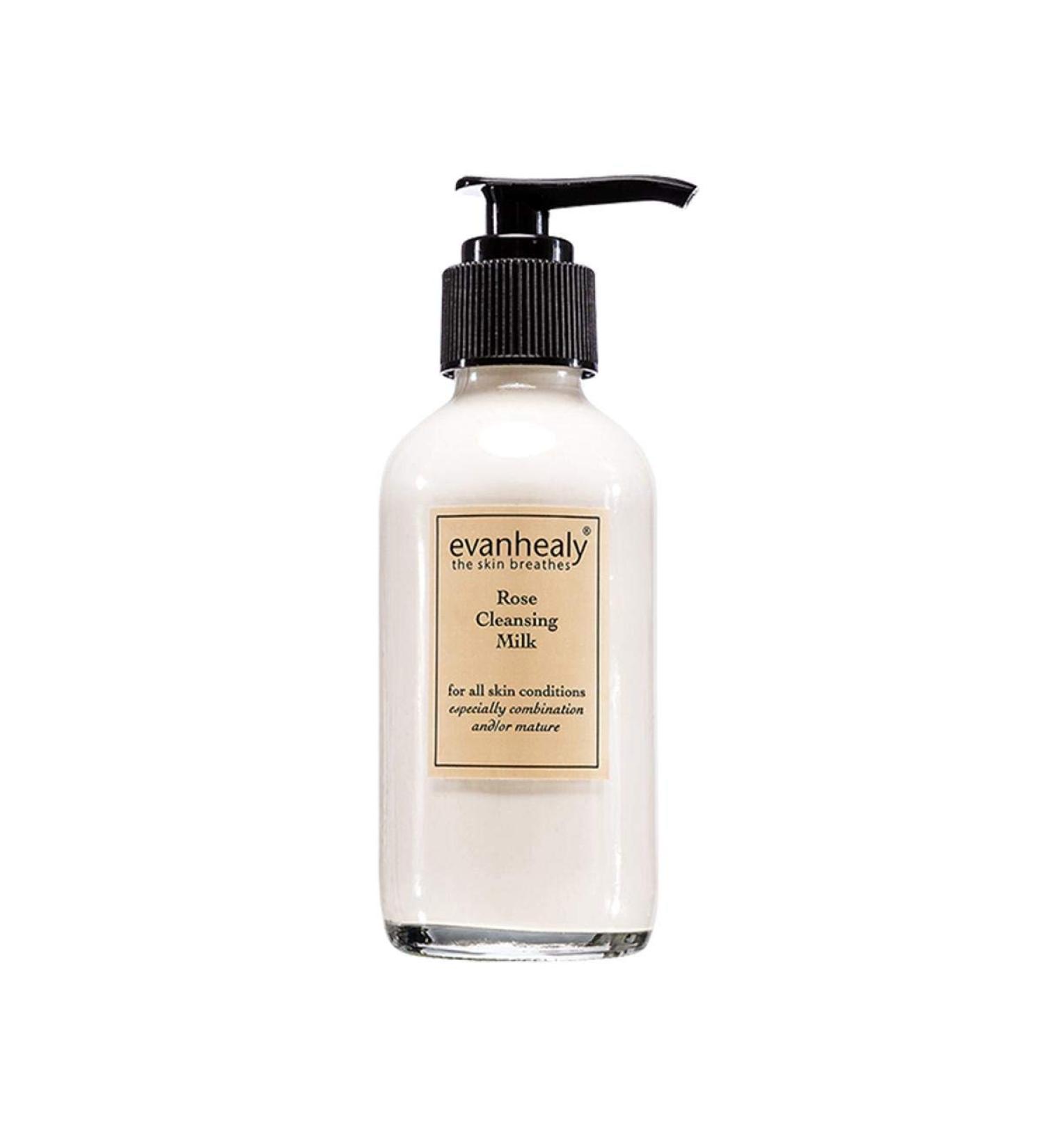 evanhealy Rose Cleansing Milk - Gentle Facial Cleanser with Natural Hydrosols & Essential Oils for All Skin Types - Buy Online on GoSupps.com