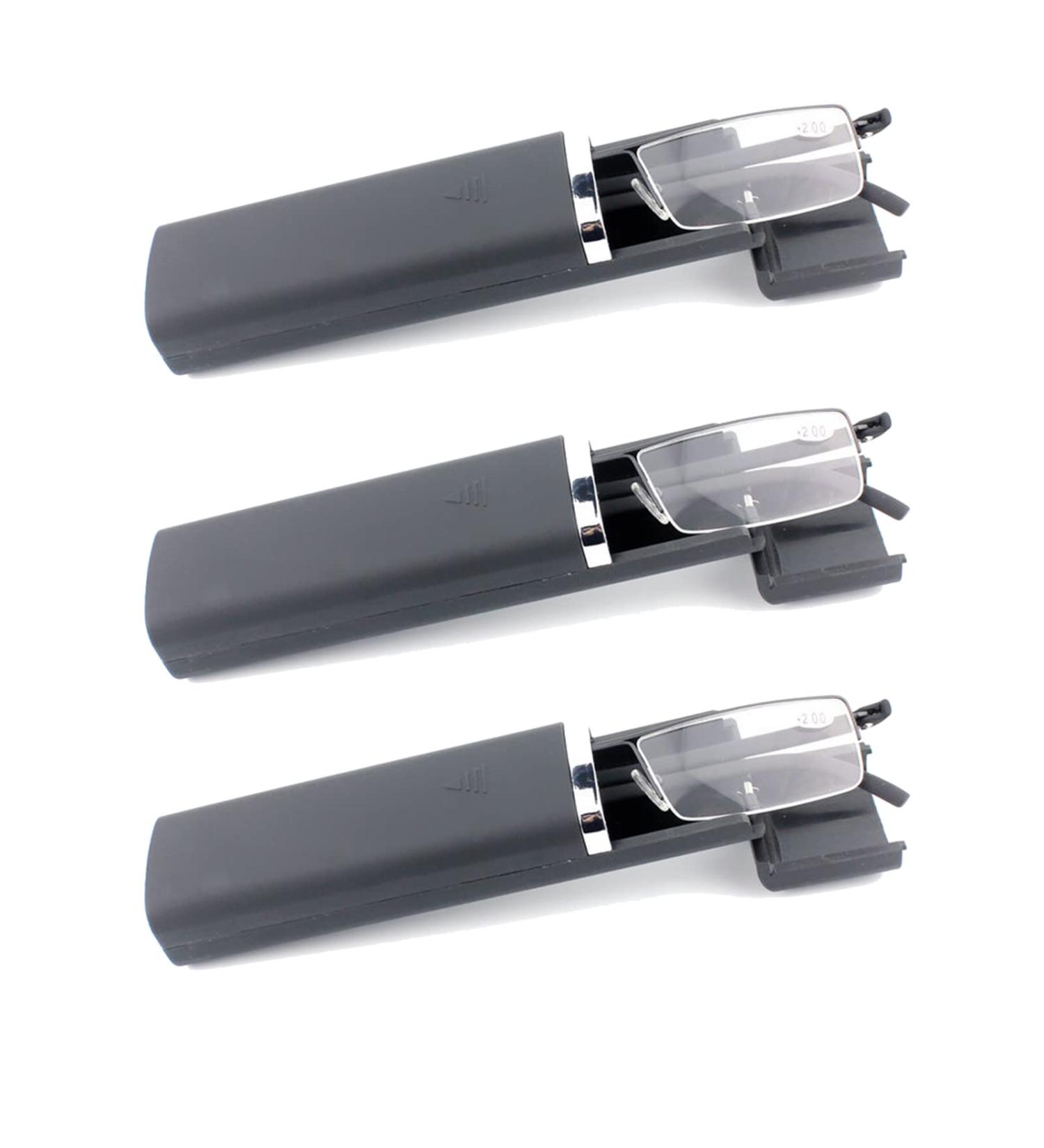 MMOWW 3-Pack Ultra-Bright TR90 Reading Glasses for Men & Women | Half-Frame Metal Glasses with Case (Black 2.5X) - International Shipping Available - Buy Online on GoSupps.com