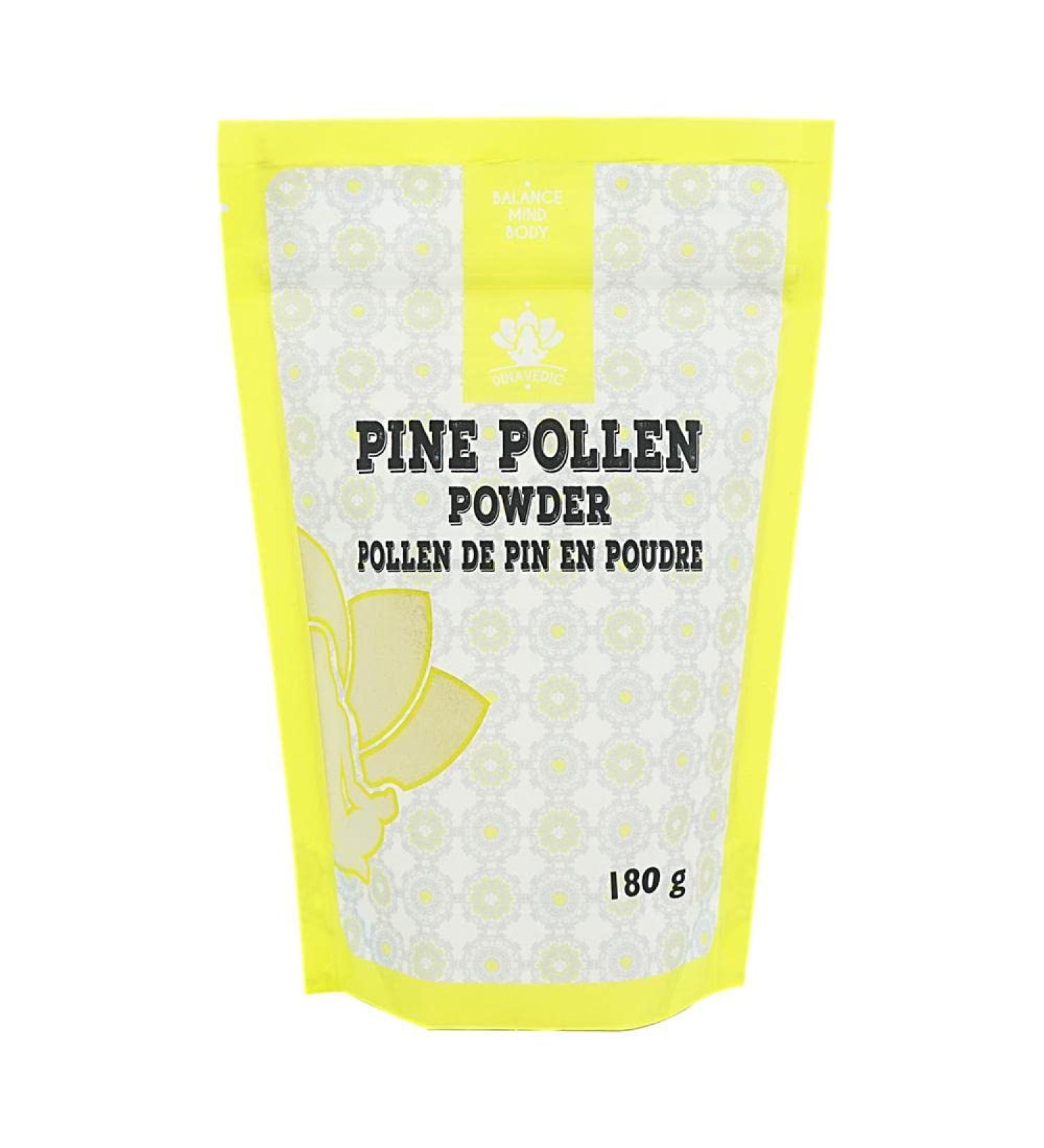 Dinavedic Pure Raw Pine Pollen Powder - 227 g (8 oz) | Traditional Chinese & Korean Medicine All Natural Non-GMO Plant Based Testosterone Supplement - Buy Online on GoSupps.com