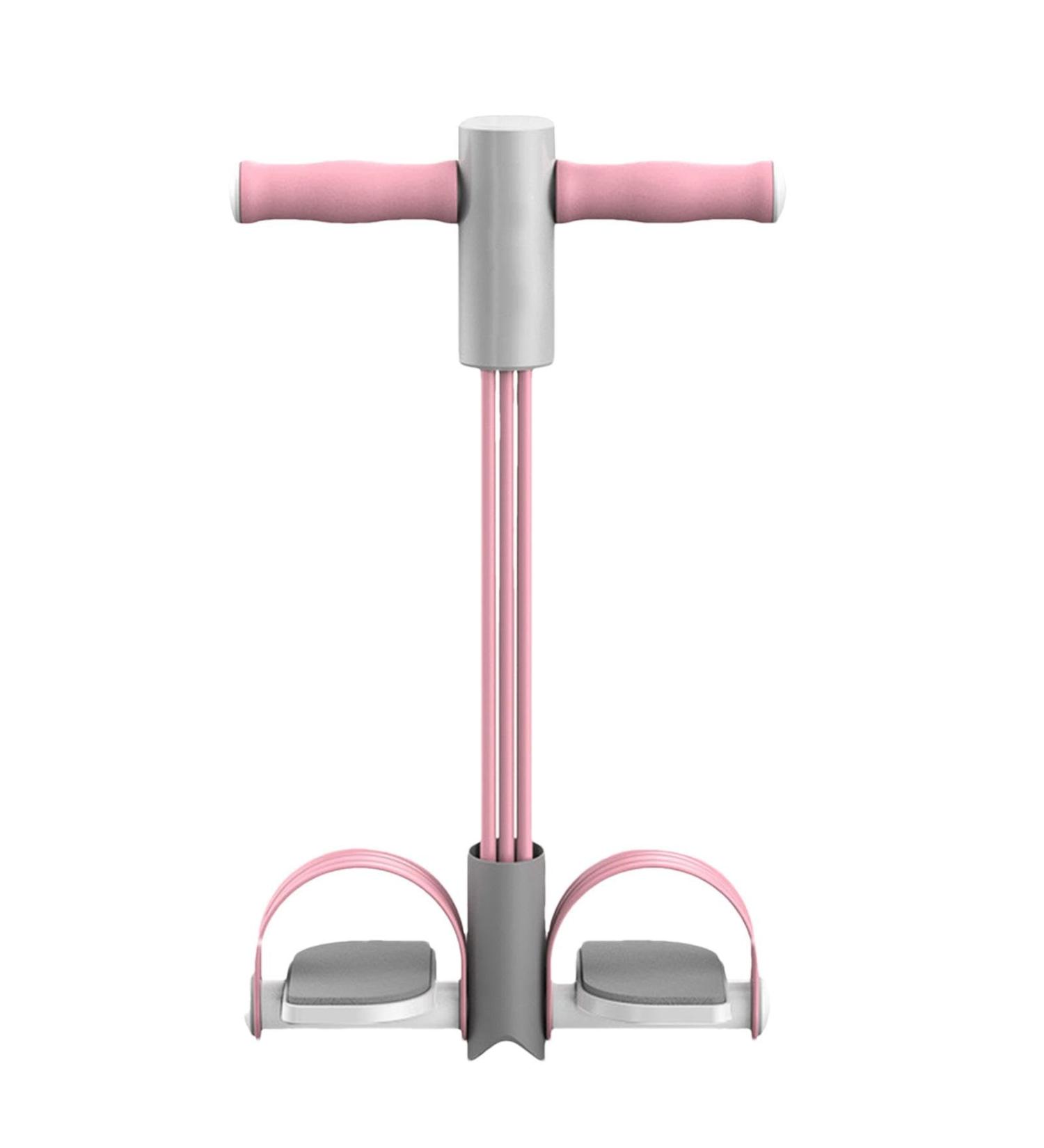 Buy Puller Resistance Rope Fitness Workout Tool | Multi-Functional Stretch Bands with Pedals & Foot Resistance for Abs Arms & Yoga Pink - Buy Online on GoSupps.com
