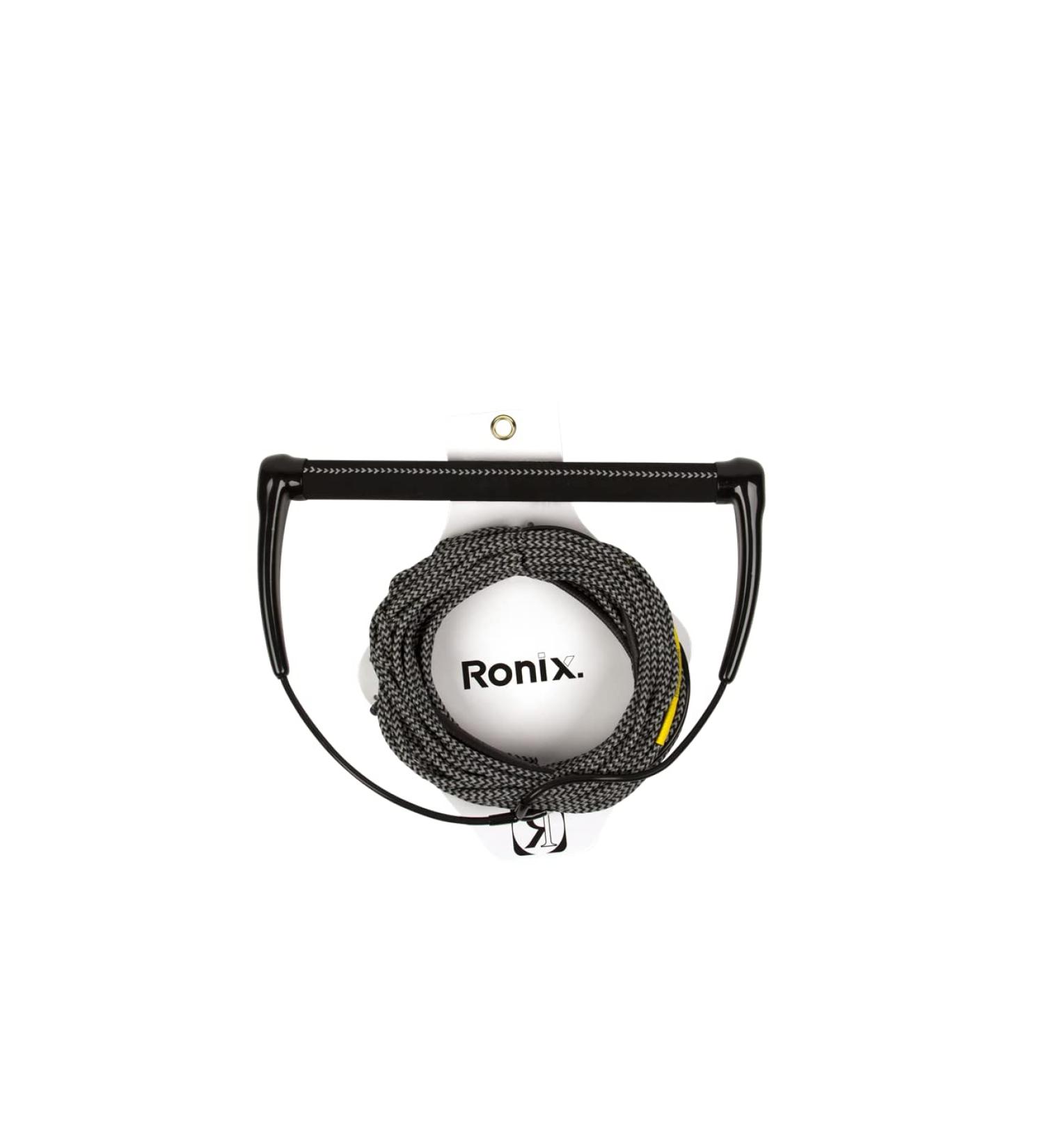 Ronix Combo 3.0 Hide Grip Wakeboard Handle w/ Hyb. Solin Rope Grip- 1.15 in. Diameter / Rope- 75ft Black