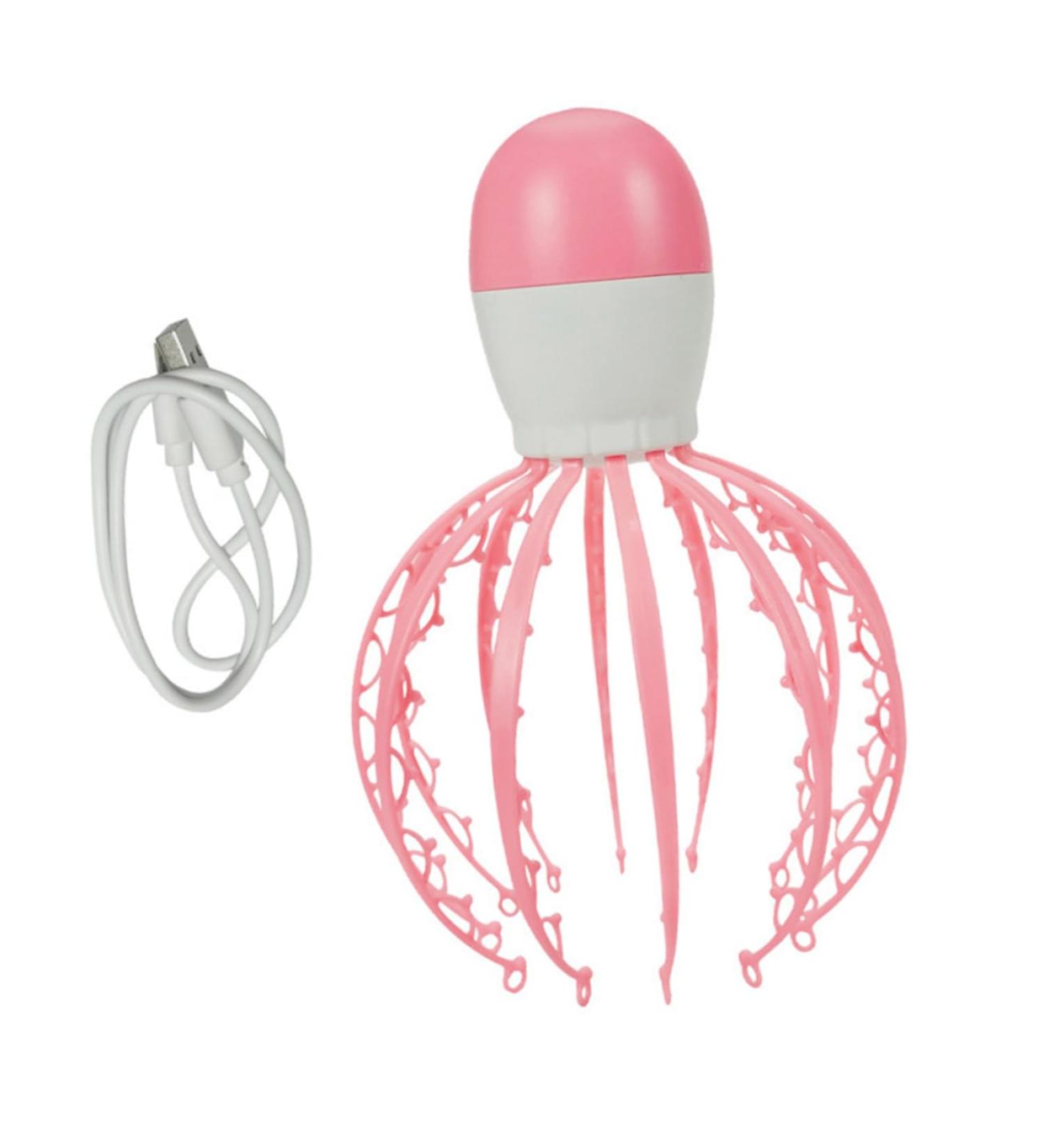 Buy Sewoart Head Massage Device - Scalp Shampoo Brush with Tingling Hair Stimulation | Pink Baby Octopus Design - Buy Online on GoSupps.com