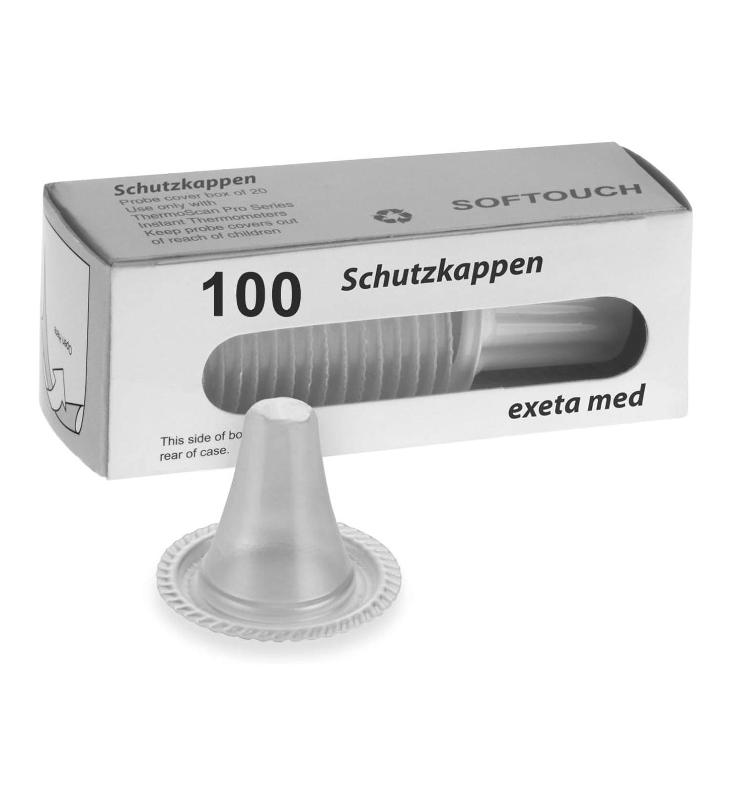 Exeta BPA-Free Protective Caps for Brown Thermoscan - 100 Pack Thin Membrane & Drum Fur Protection - Fever Thermometer Attachments for Adults & Children - Buy Online on GoSupps.com