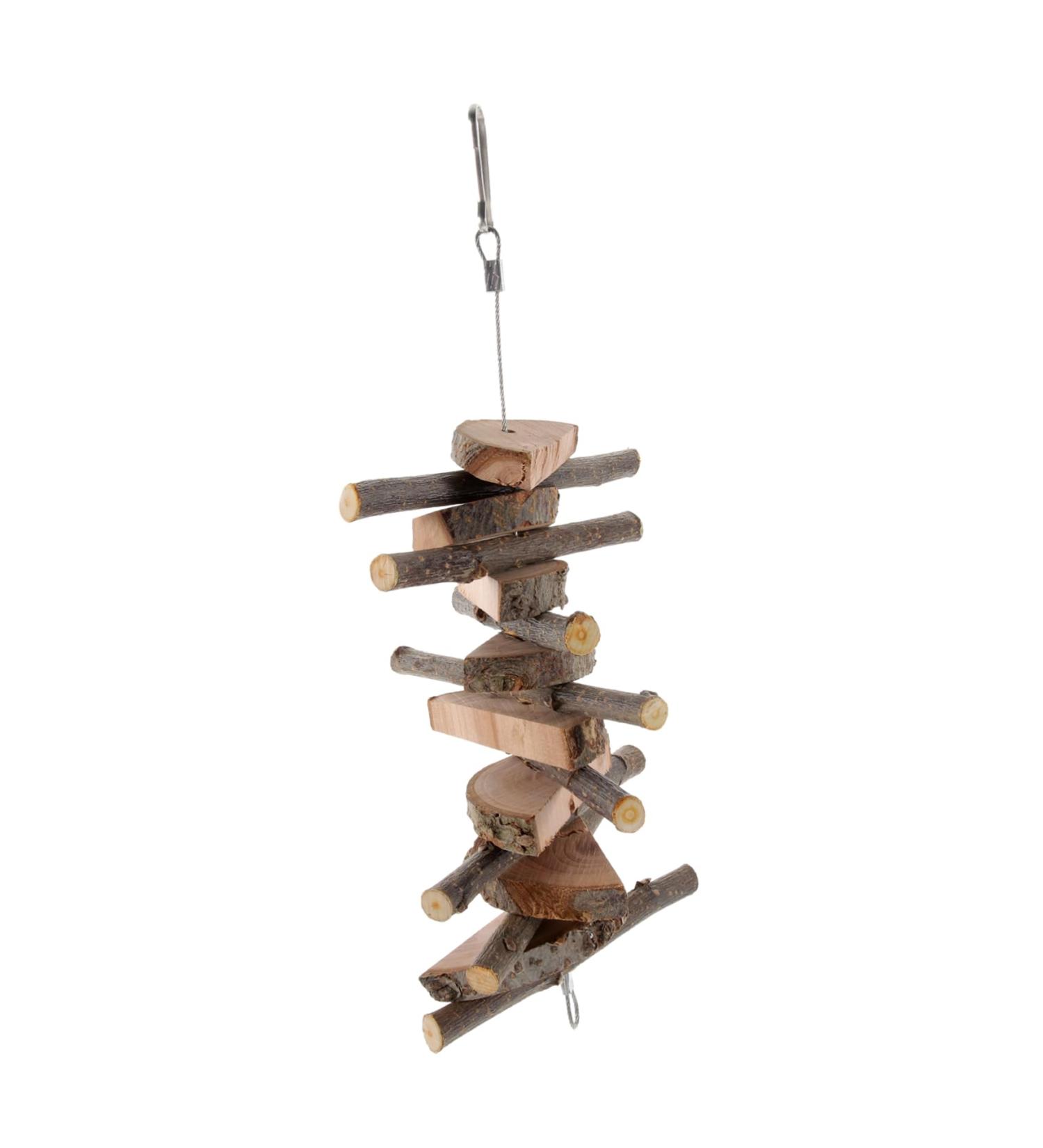 Yardwe Guinea Pig Treats Parrots Biting playthings Hamster Swing Oral Chewing playthings Wooden - Buy Online on GoSupps.com