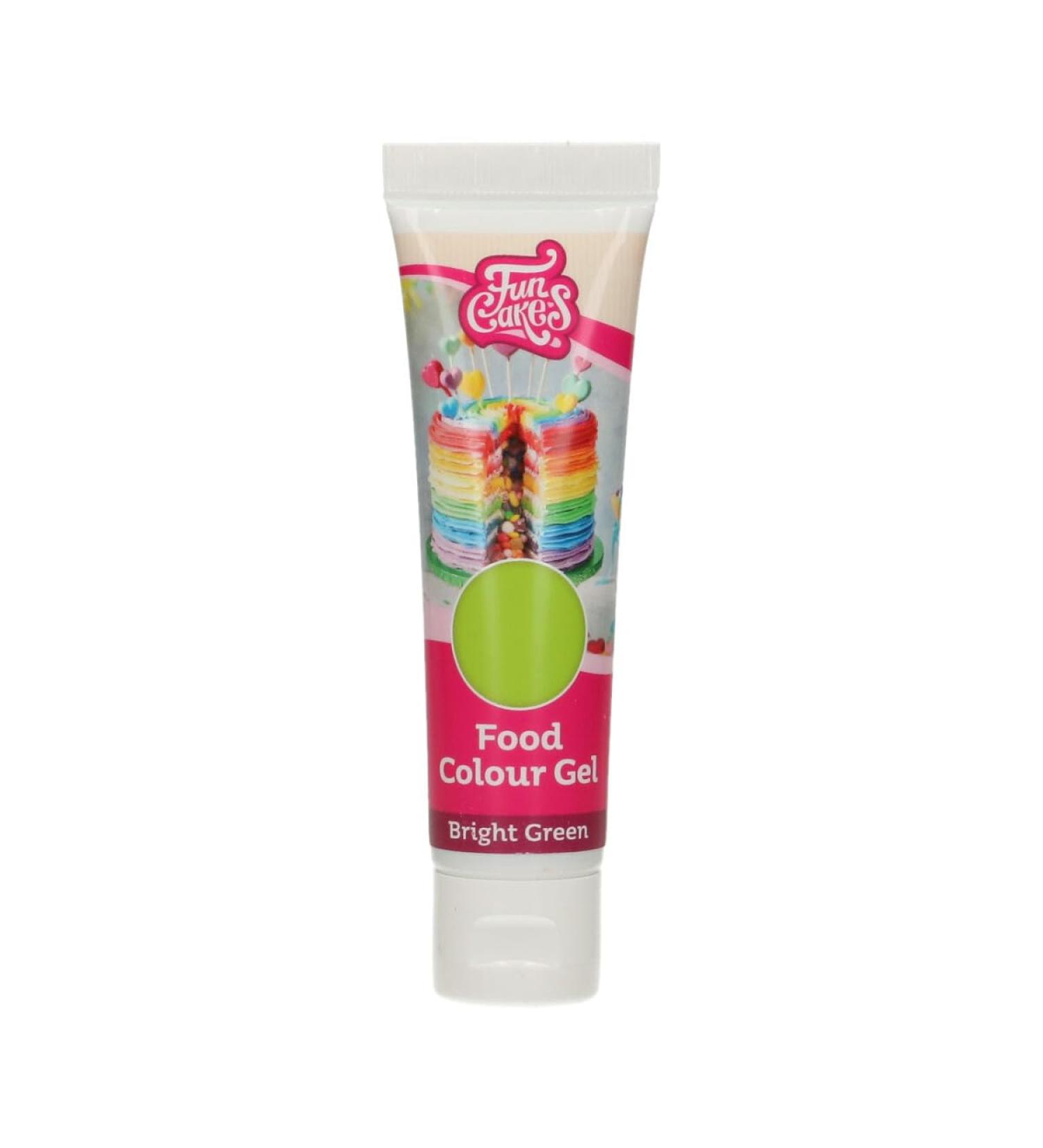 Funcakes Light Green Food Color Gel - Highly Concentrated Easy Dosage Halal - 30g for Dough Cream Fondant & Marzipan - Buy Online on GoSupps.com
