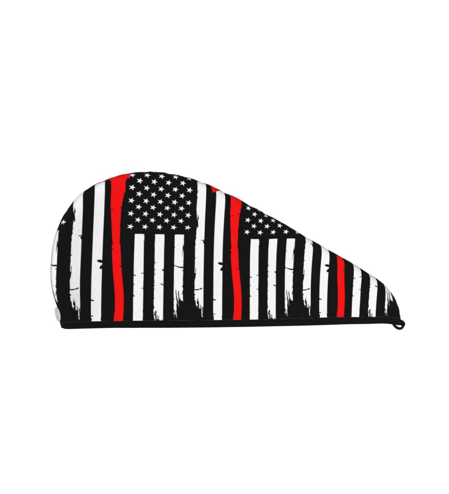 Hair Towel Wrap for Fast Drying | USA Flag Design | Hair Drying Towel Turban with Button - Buy Online on GoSupps.com