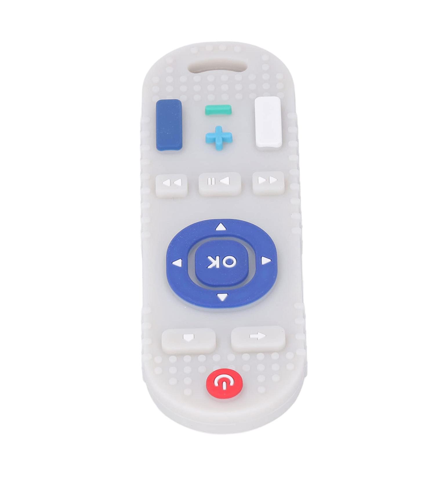 Baby Teething Toy - TV Remote Shaped Silicone Chew Toy for Soothing Relief (Beige) - Buy Online on GoSupps.com