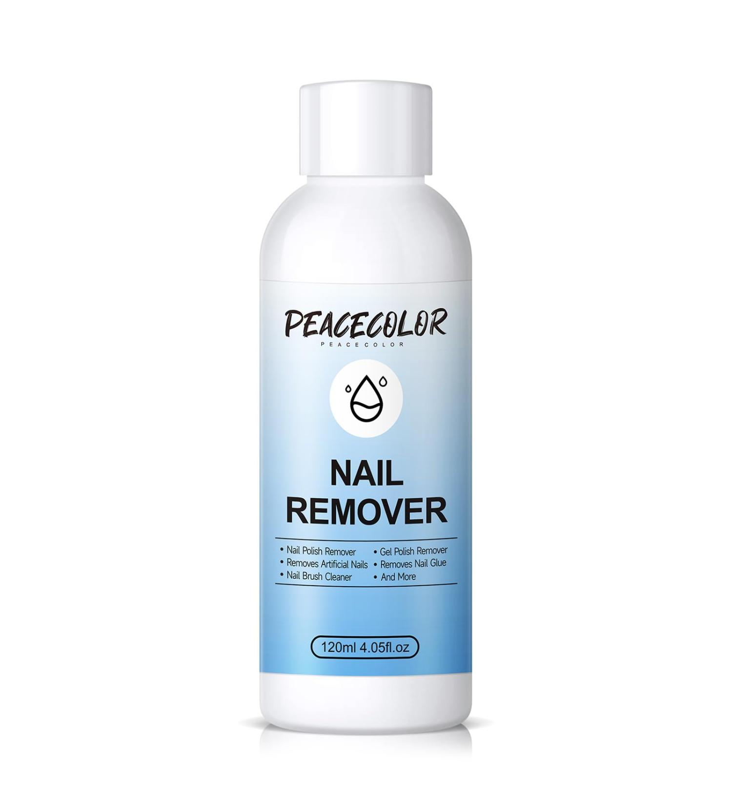 PEACECOLOR 120ML Nail Remover Acrylic Liquid Nail Polish Remover for Gel Nails Gel Nail Polish Remover UV LED Nails for Manicures and Pedicures PD01-014 - Buy Online on GoSupps.com