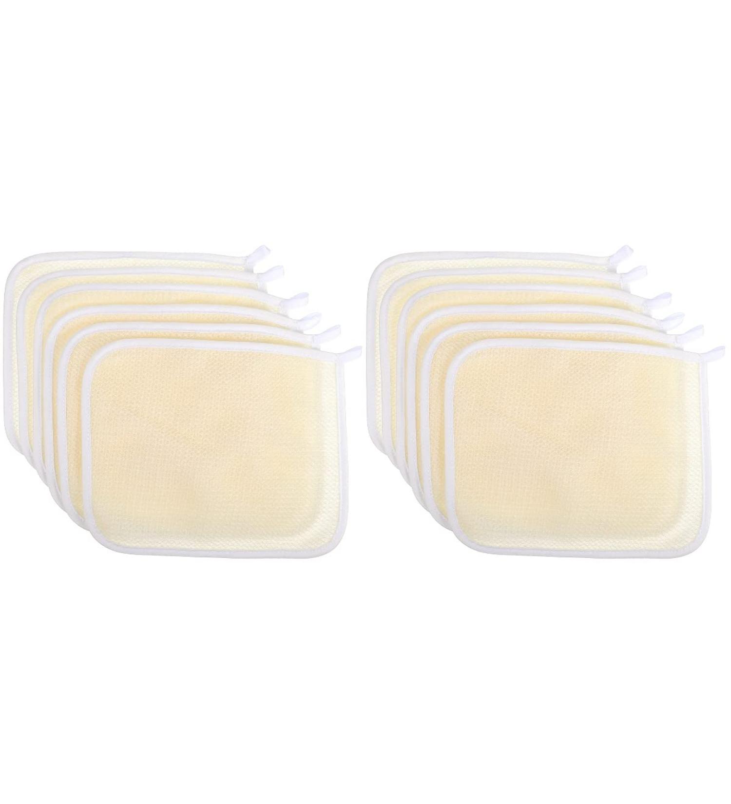 12 Pcs Exfoliating Bath Sponge & Body Scrubber Set | Shower Pouf Bath Ball & Back Scrubber for Spa and Body Care - Buy Online on GoSupps.com