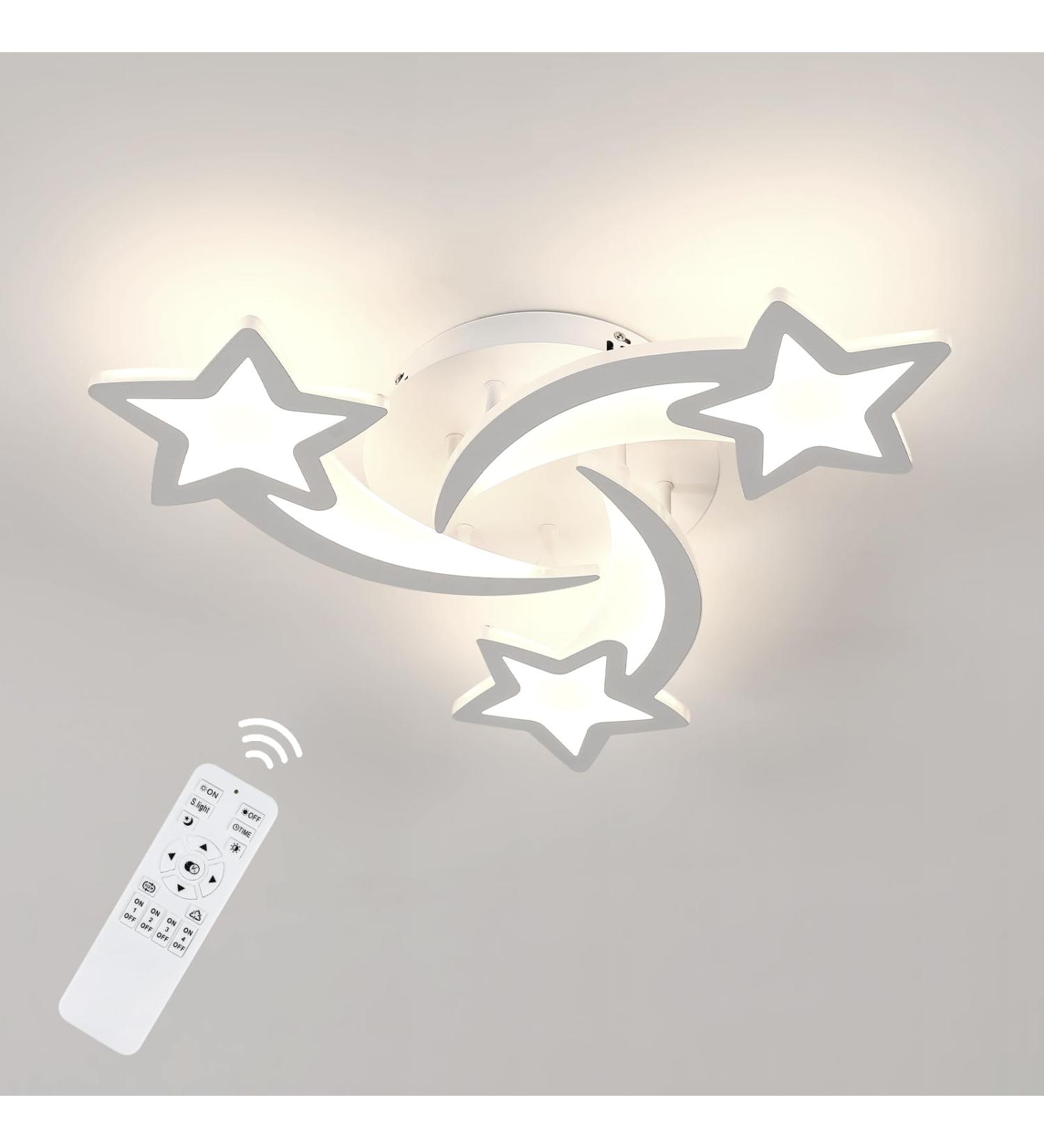 Seamoon Dimmable LED Ceiling Light 30W 3375LM | Modern 3-Light Lamp with Remote/App Control | Perfect for Living Room & Children's Room | 3000K-6500K Adjustable | 50cm - Buy Online on GoSupps.com