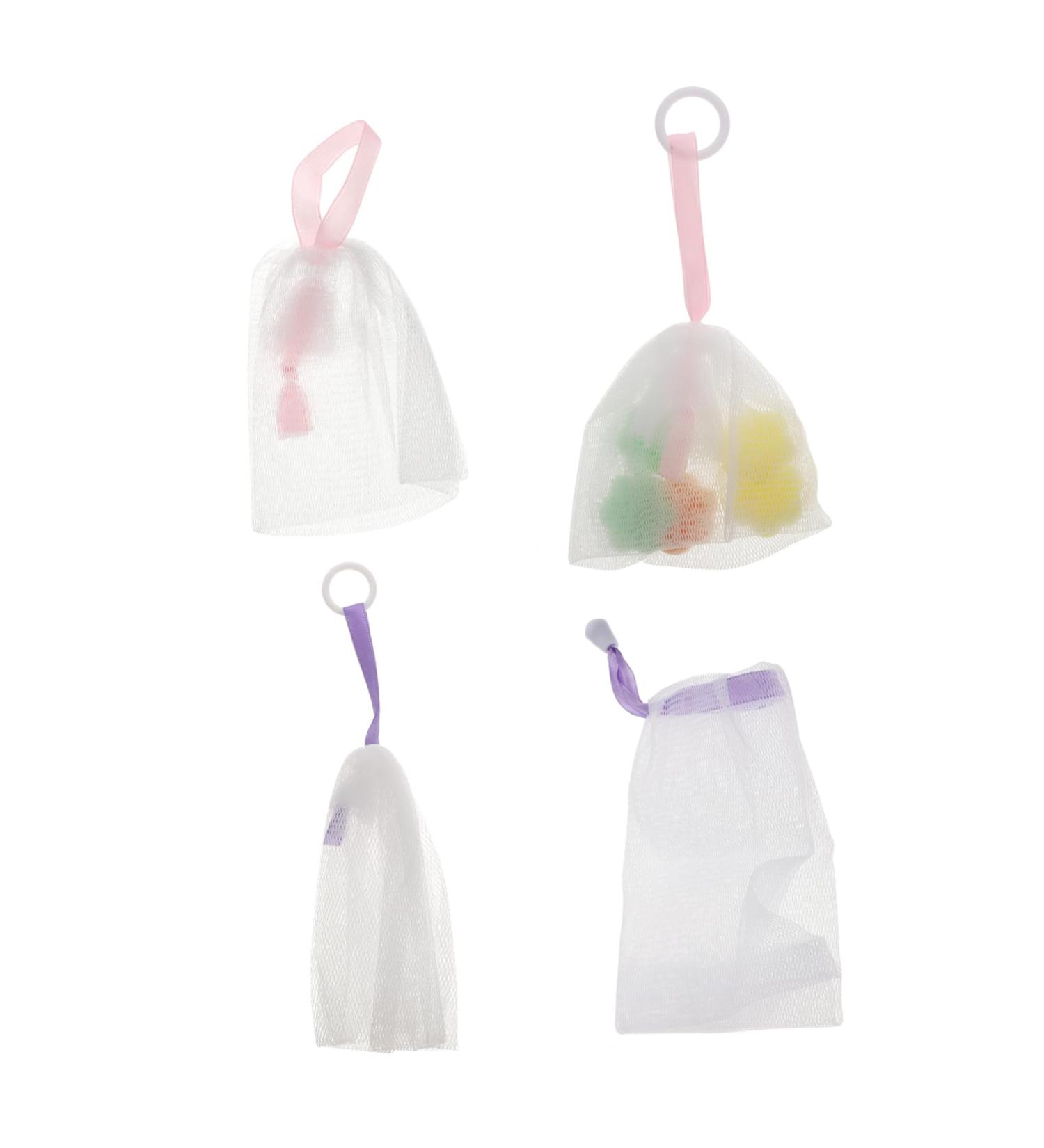 Shower Net Bag - Exfoliating Soap Foam Pouch | Handmade Bath Tool for Deep Cleansing | 13x12cm - Buy Online on GoSupps.com