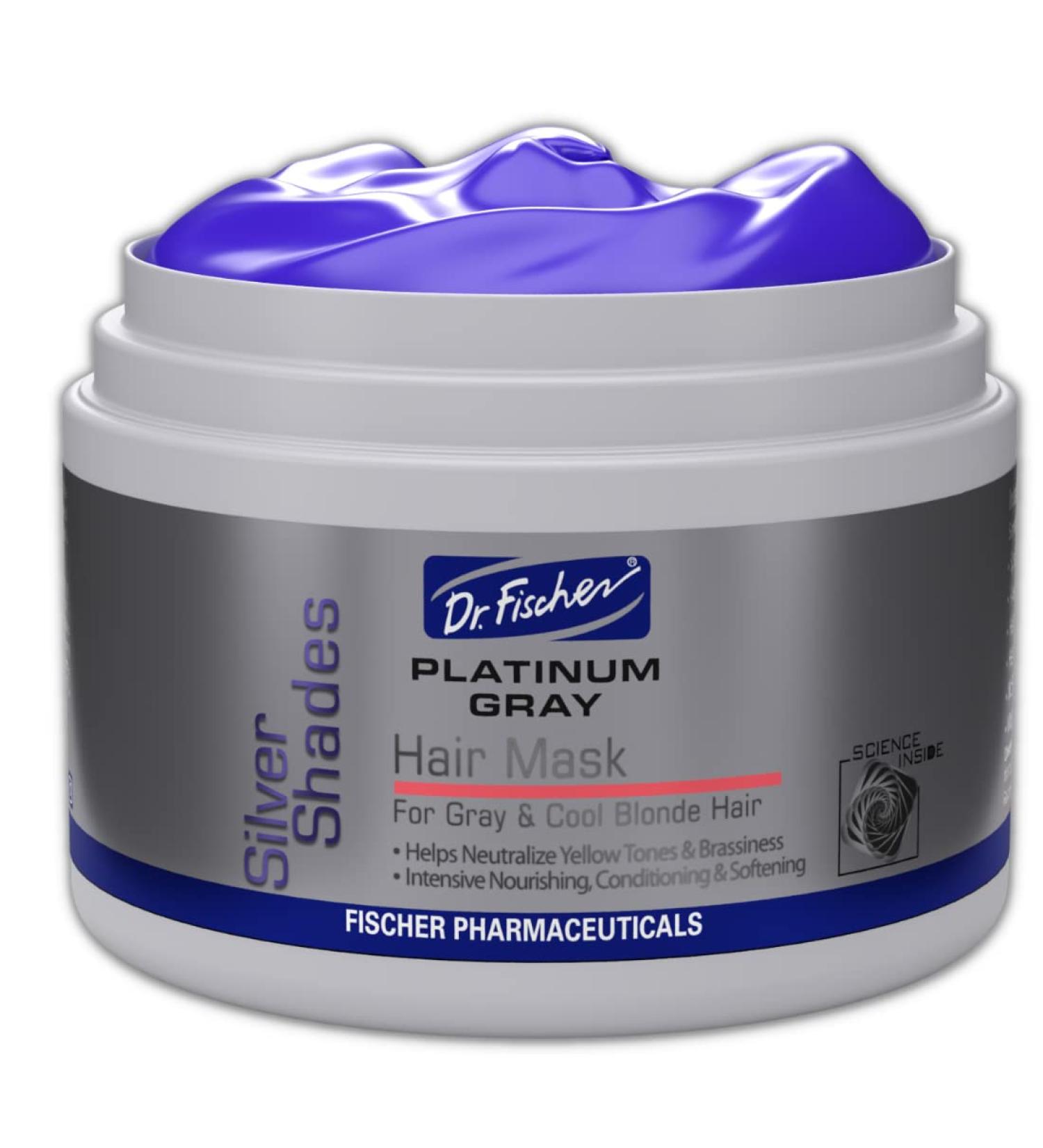 Dr. Fischer Purple Hair Mask for Silver, Blonde, Bleached & Color Treated Hair - Brassiness Toner (10.14 oz) - Buy Online on GoSupps.com